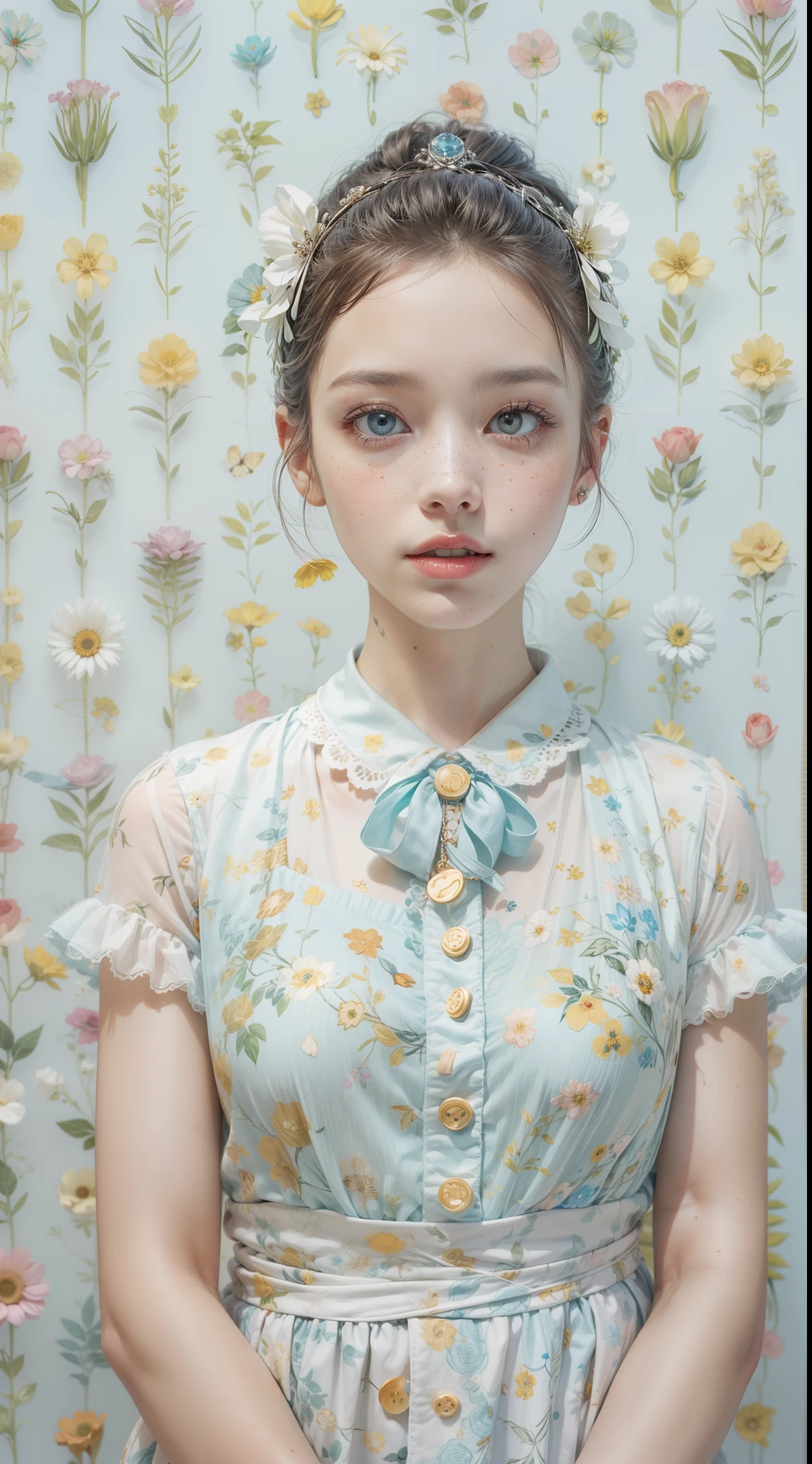 girl with(Solo)、Photo、Fantastical、(Loretta Lux:1.3)、PastelColors:0.6、hitornfreckles、surrealism:1.1、highcontrast、ultra-detailliert、8K、