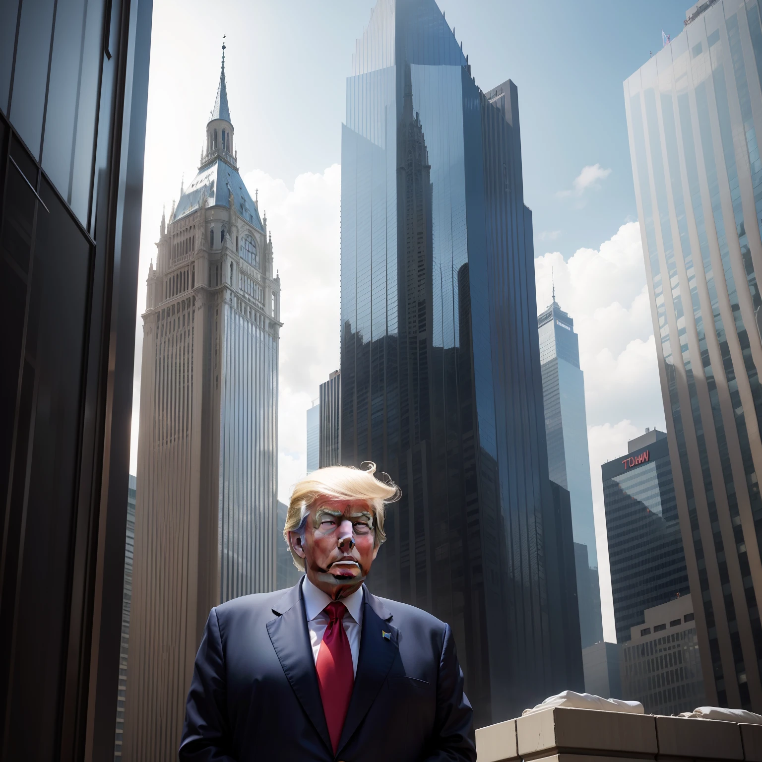donald trump outside his tower