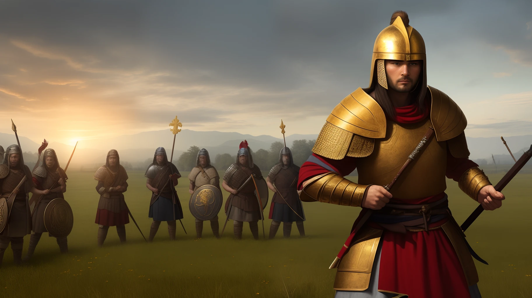 A Dacian warrior defending the golden treasure