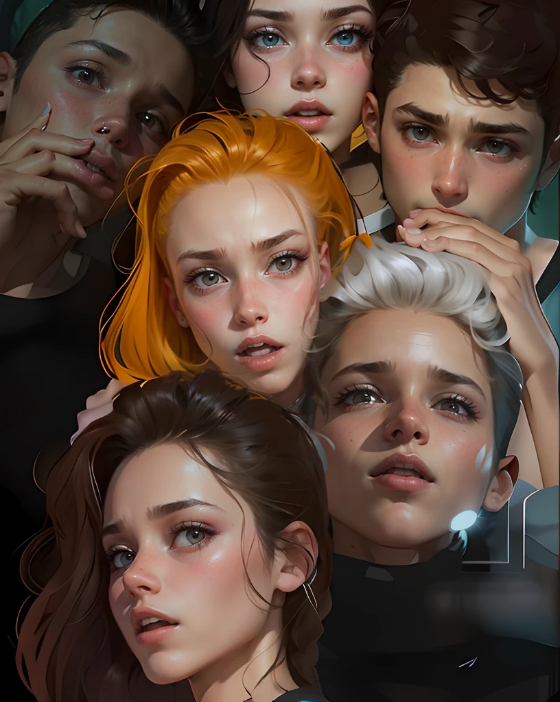 Adolescentes. 3 garotas, e 3 s