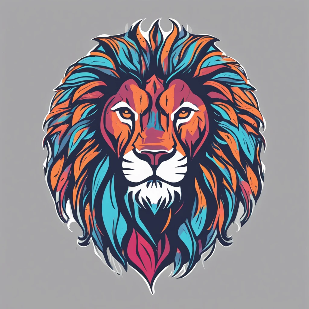 a minimalistic lion logo vector