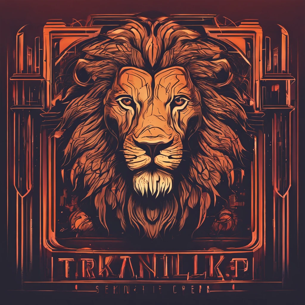 a minimalistic lion logo vector