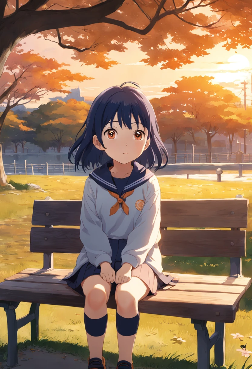 subject: hyuga hyuga (Childhood)
action: sitting
context: On a park bench
environment: In the park
lightning: At sunset
artist: Hayao Miyazaki
style: anime
Moderate: Digital Illustration
kind: Portrait of a character
color scheme: Warm and soft tones
computer graphics: 2D Animation
quality: high-resolution
Positive Prompt:
((Best Quality)), ((masutepiece)), ((Realistic)), Young Hinata Hyuga, Depicted as a child, Sit on a park bench in a quiet and peaceful environment. The scene takes place in a beautiful park during a breathtaking sunset. Hinata, With her innocent smile, Unleash pure joy and happiness. Her character is、Brought to life through Hayao Miyazaki's anime artistic style, zora々Capturing the essence of the spirit. The artwork is、Created using digital illustration techniques, Showcase intricate details and vibrant colors. The warm and soft tones used in the color scheme are:、Add a touch of tenderness and nostalgia to the scene. 2D animation style、Enhances the overall appeal and appeal of the artwork. High resolution illustrations are、Immortalize this precious moment of Hinata's childhood, Evokes a sense of warmth and admiration in the viewer.