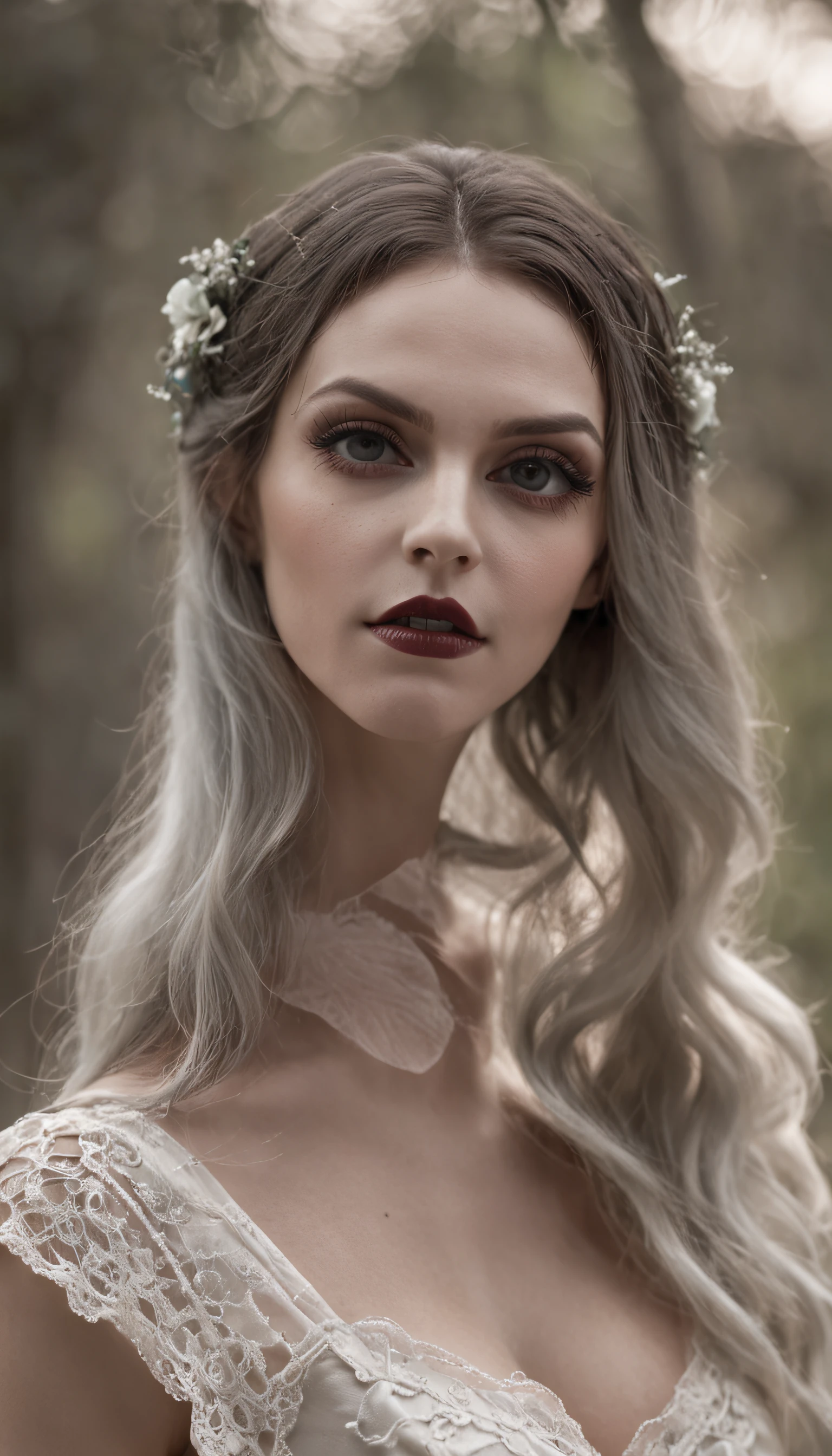 master part, extremely high quality, HD 8K, 1 menina vampira, atmosfera assustadora, lo gothic, boca aberta, dentes de vampiro, olhos vermelhos
，(obra-prima premiada , best quality:1. 2) , Christian Vampiro Zumbi, Rosto detalhado , Olhos cinzentos, cinemactic , Gloomy Illumination, aesthetics of horror, ambiente altamente detalhado, 16k, UHD, HDR, (master part:1. 5), (best quality:1. 5)