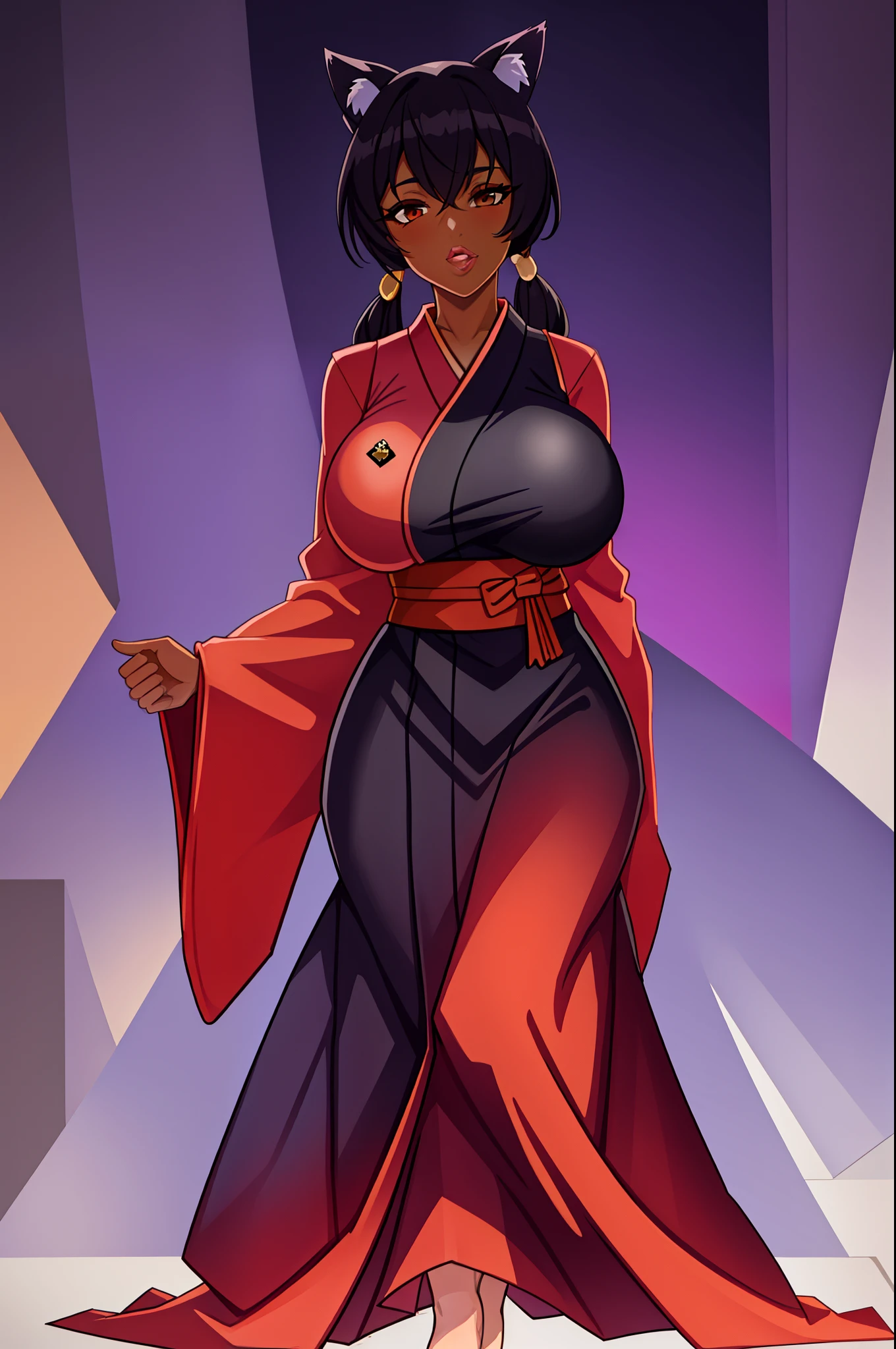 ((High Quality Image)) ((Perfect Autonomy)) Masterpiece, Azula, solo girl, naked, big breasts thick body, Azula Avatar The Last Airbender, standing, in the living room, Azula, cuerpo completo, high resolusion