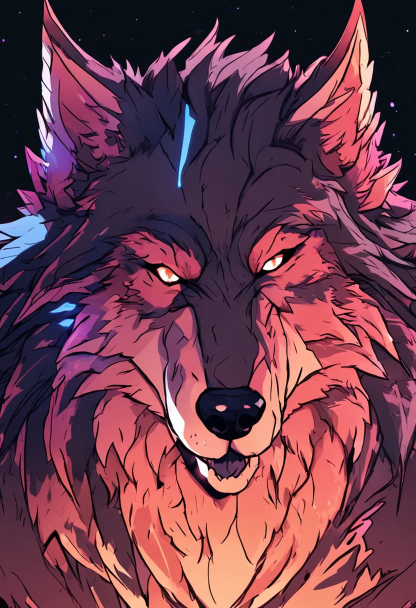 Create a logo with a half-wolf man in anime form for a digital channel with vibrant, high-resolution colors, com fundo de imagem claro