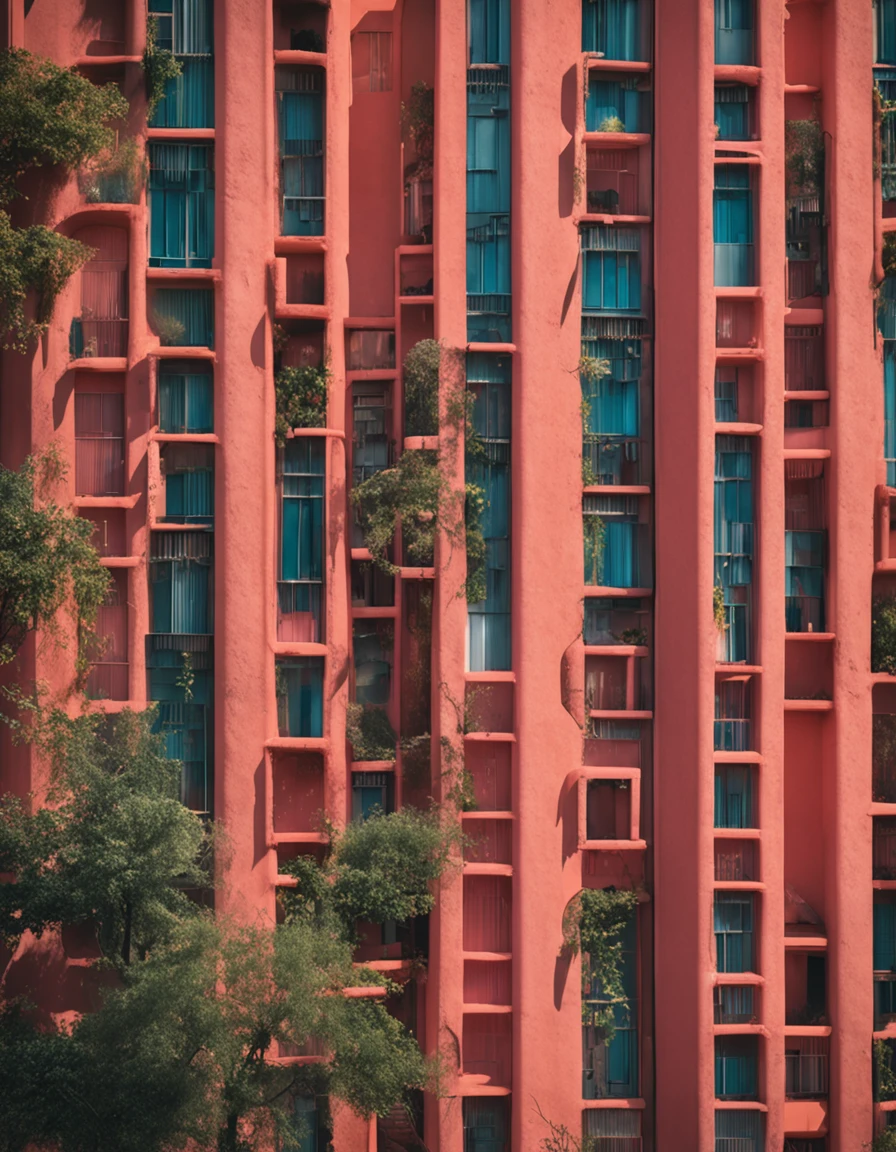 "A wall in the style of Ricardo Bofill."