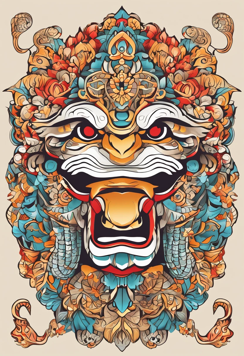 (fondo blanco:1.4),(Symmetrical:1.5),(Giant python head masterpiece, en el medio, Oriental elementos),(China - elegant illustration:1.2, Pintura vectorial:1.2),(Colores chinos,Coincidencia de color senior),( Reasonable design, Clear lines, Alta nitidez,La mejor calidad, muy detallado, Obra maestra, Arte Oficial, movie lighting effects, 4k )
