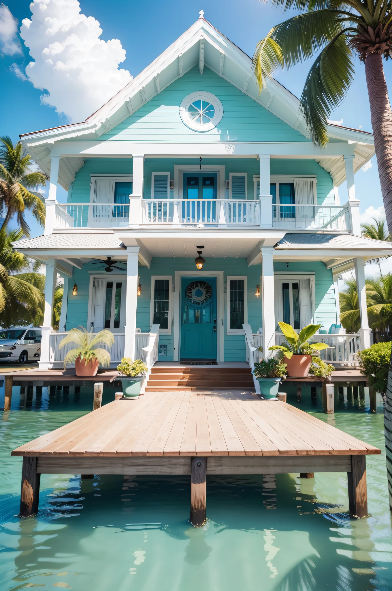 luxury key west bungalow float home