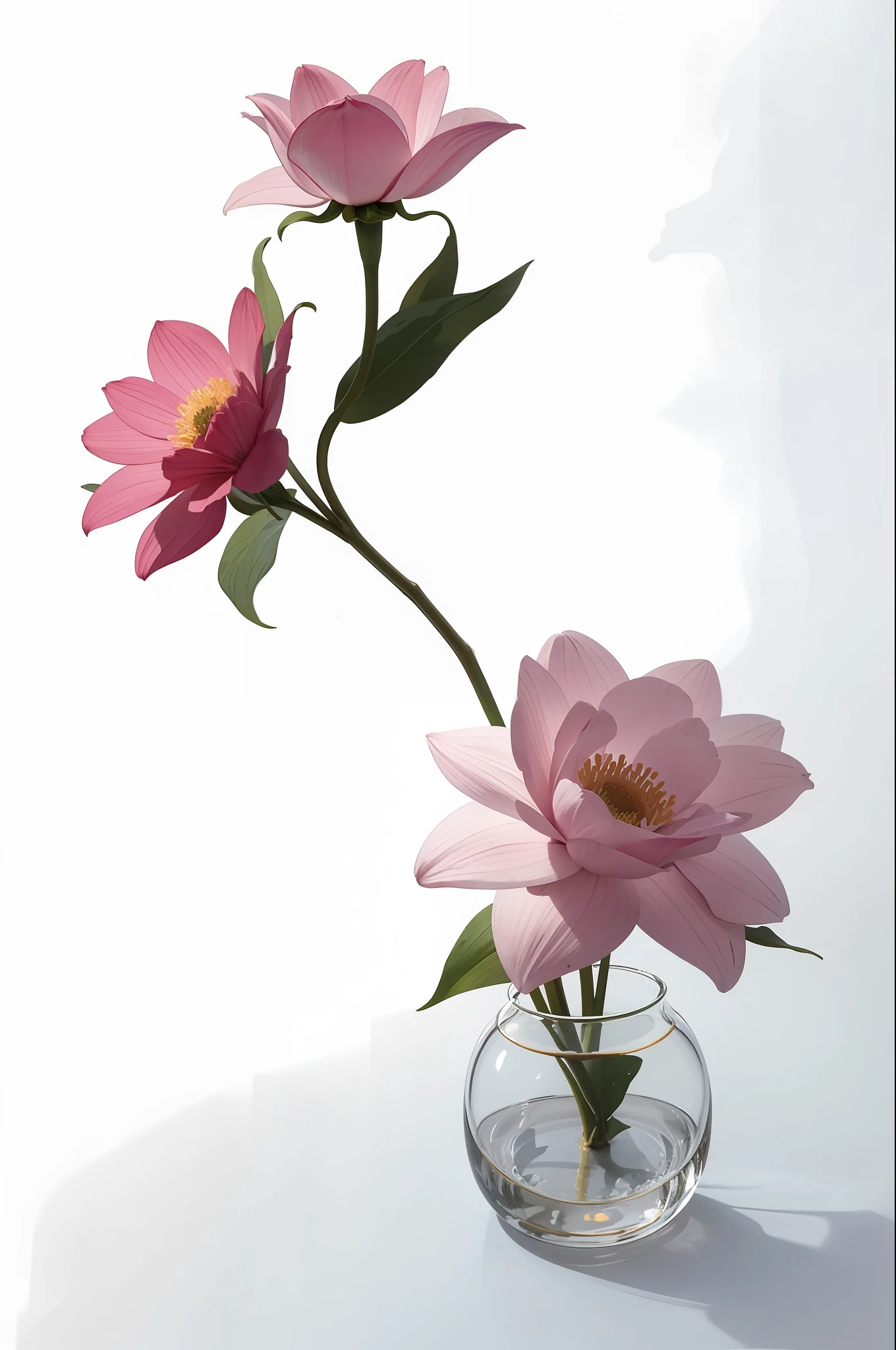 Flor rosa realista