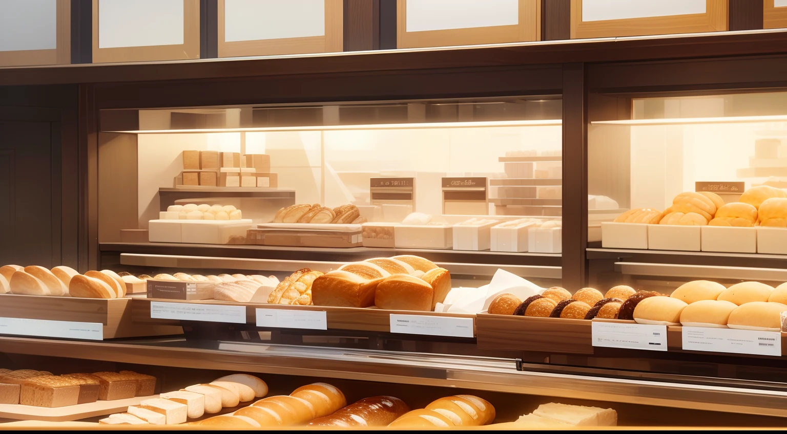 best quality, masterpiece, ultra high quality, bread, delicious, food, sparkling, bread store