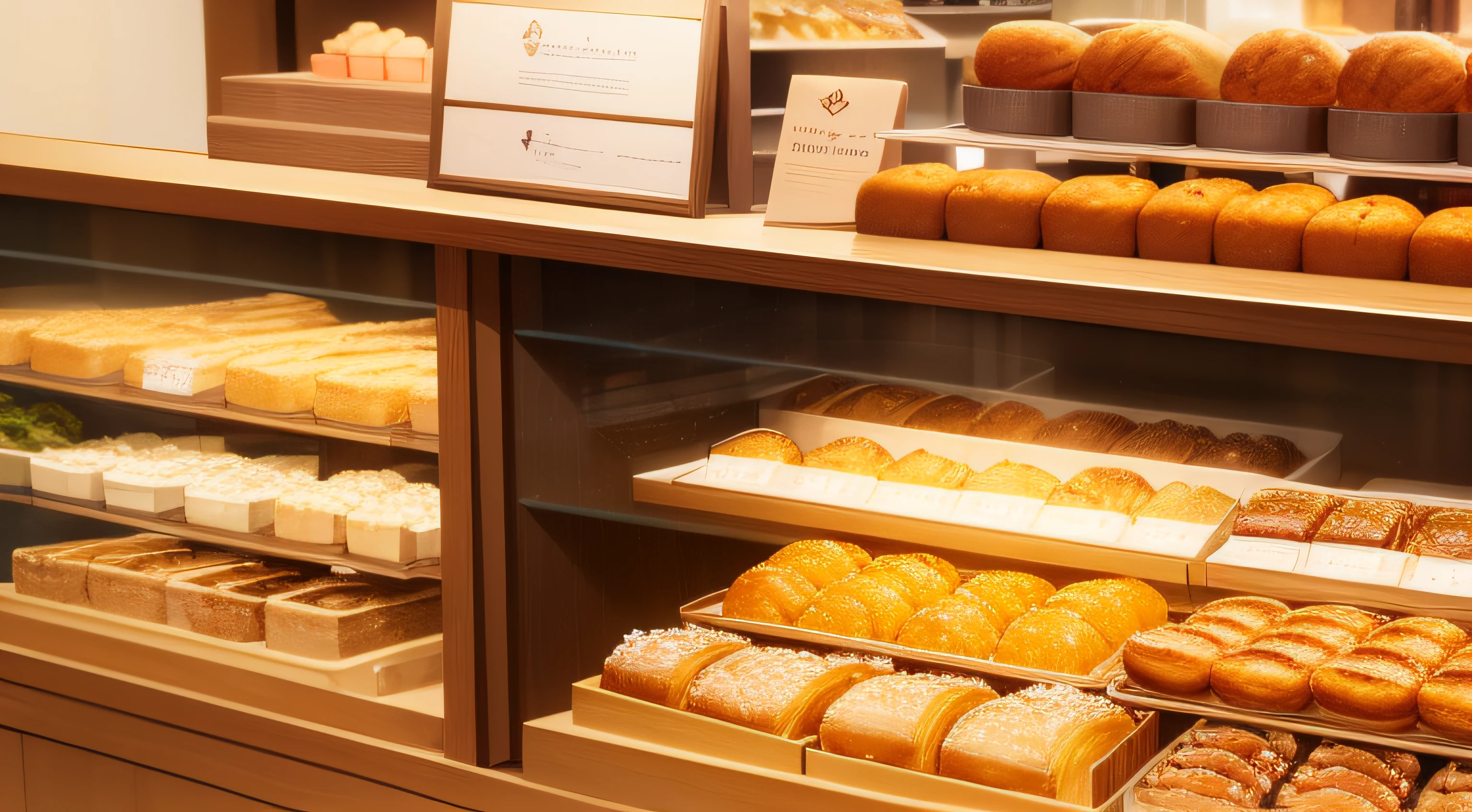 best quality, masterpiece, ultra high quality, bread, delicious, food, sparkling, bread store