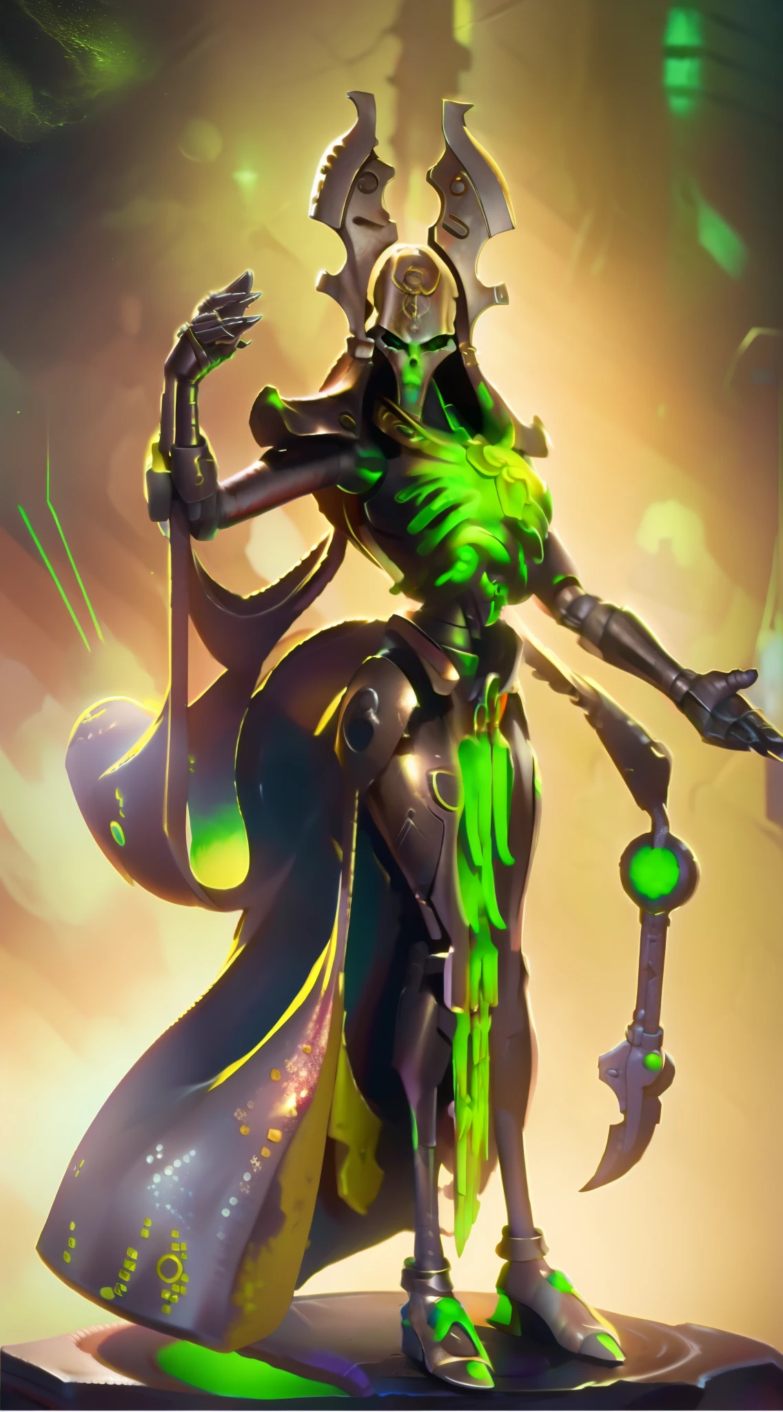 Alien feminina, necron, metallic body, pose sexy, bem realista, altos detalhes,8k
