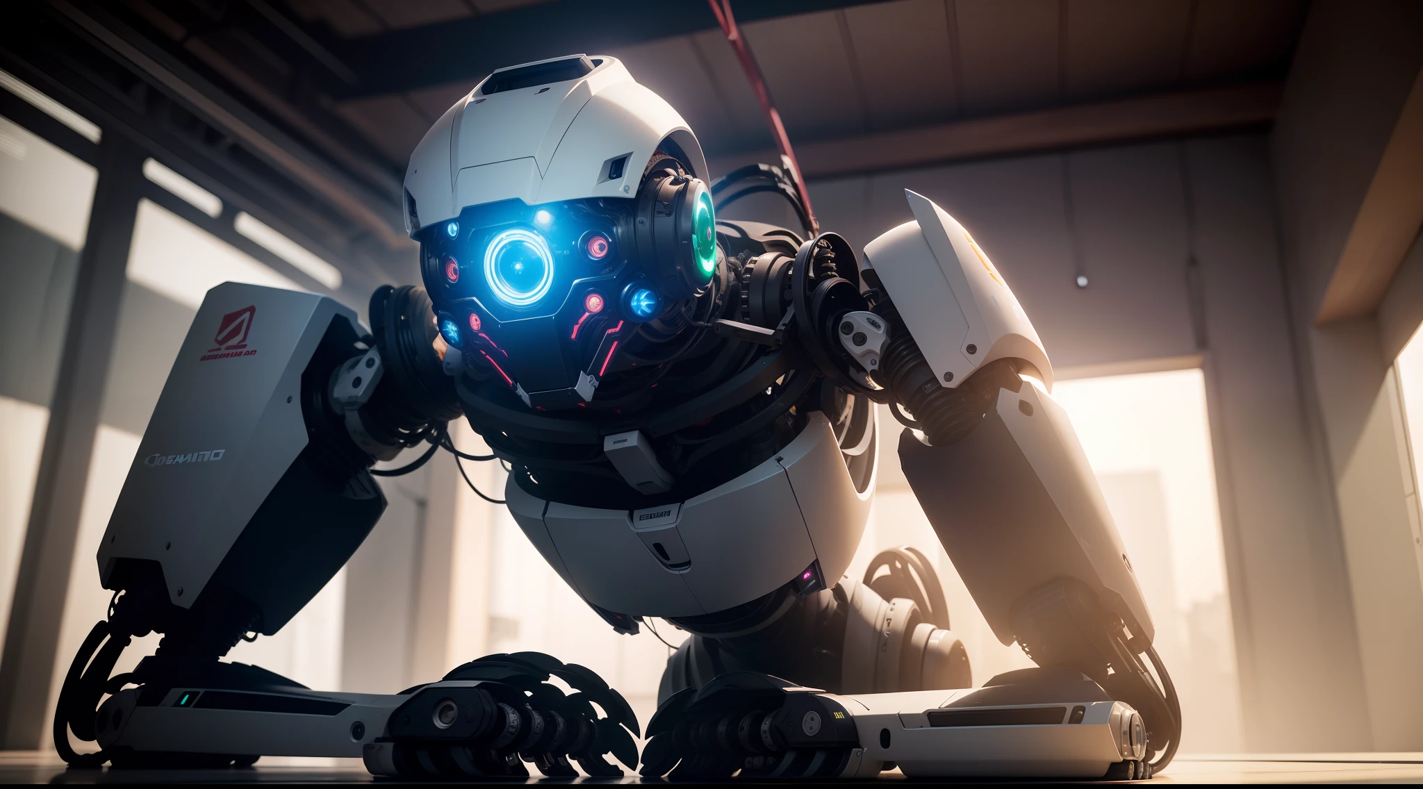 (obra-prima), (melhor qualidade), (ultra-detalhado), (A mechatronic robot), (qualidade 8k)