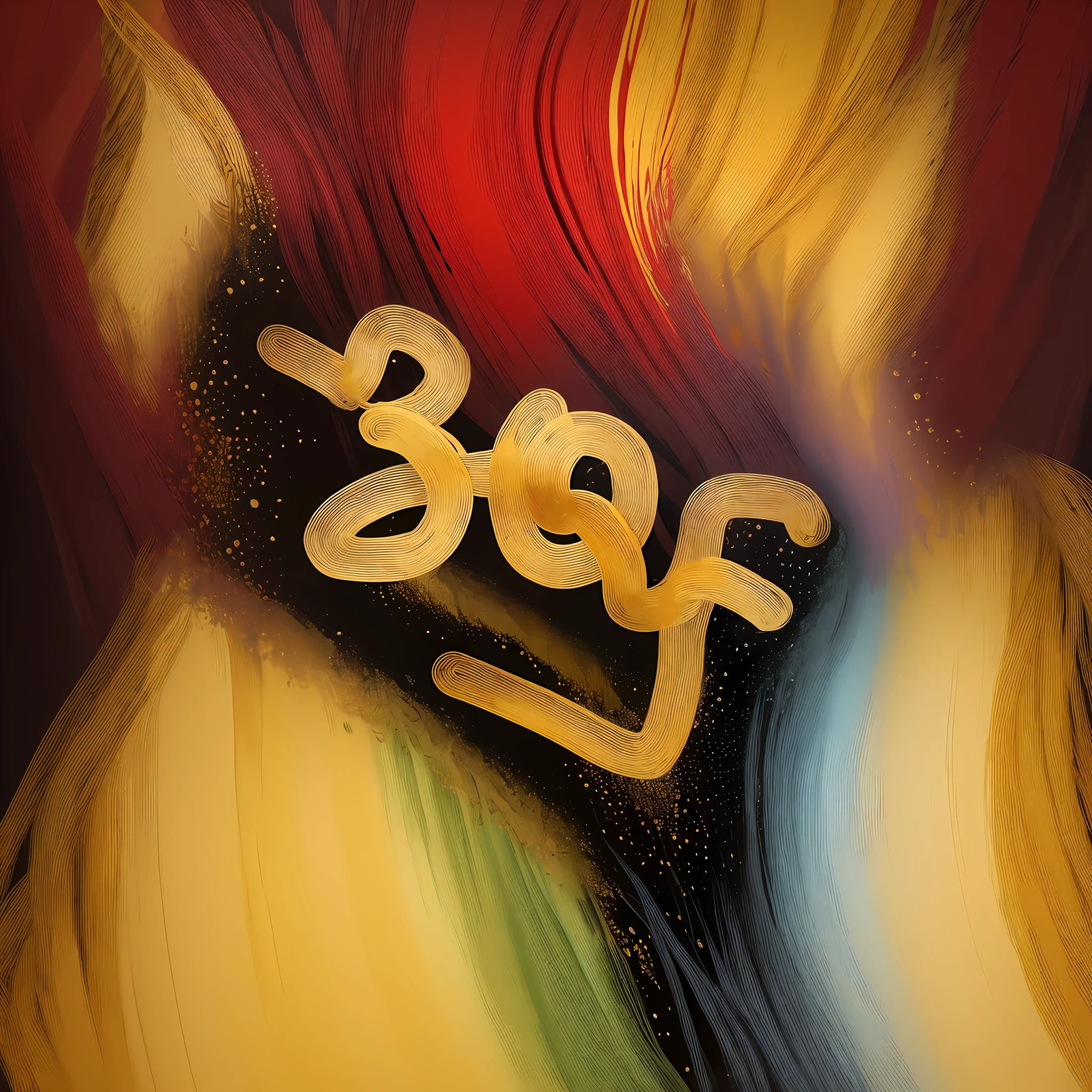 melhor qualidade, obra de arte, extremamente detalhado, ((golden and vine, abstrato, illustration))