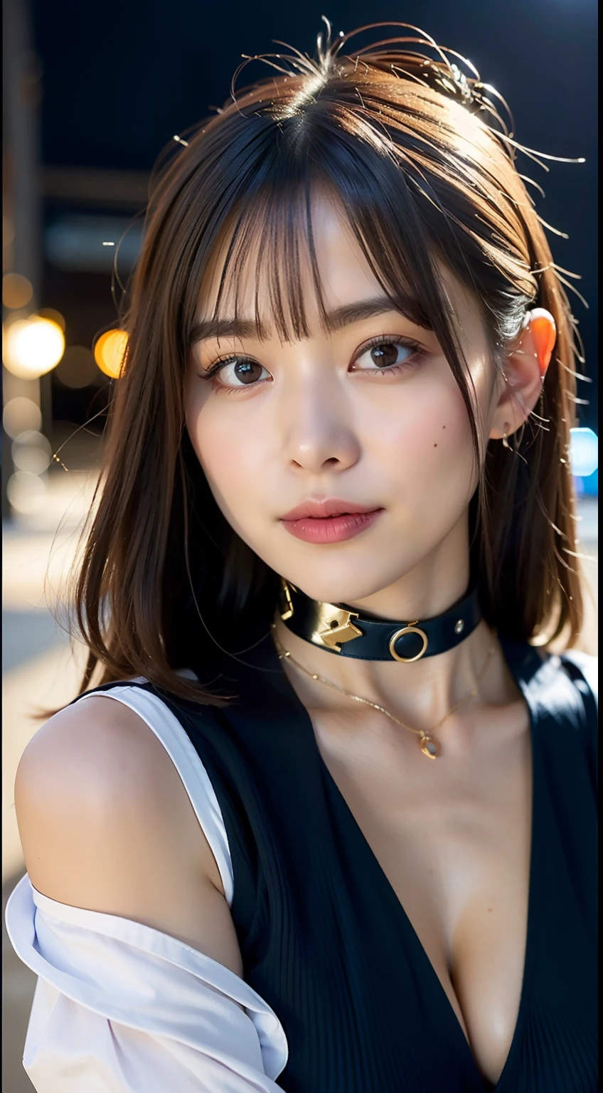 naked、One Girl, (beautiful girl, Delicate girl:1.3), (:1.3),
break, strapless bra,panties,
break, (hospital　Are standing、
break, Very beautiful eyes, (Symmetrical eyes:1.3),
break, Small breasts, Brown eyes, Parted bangs, Brown Hair, (Upper teeth, The best smile:0.2),
break, (Eye and facial details:1.0),
break, (masterpiece, Highest quality, Very detailed, Detailed face, 8k)、Stethoscopeを首に下げる、Stethoscope