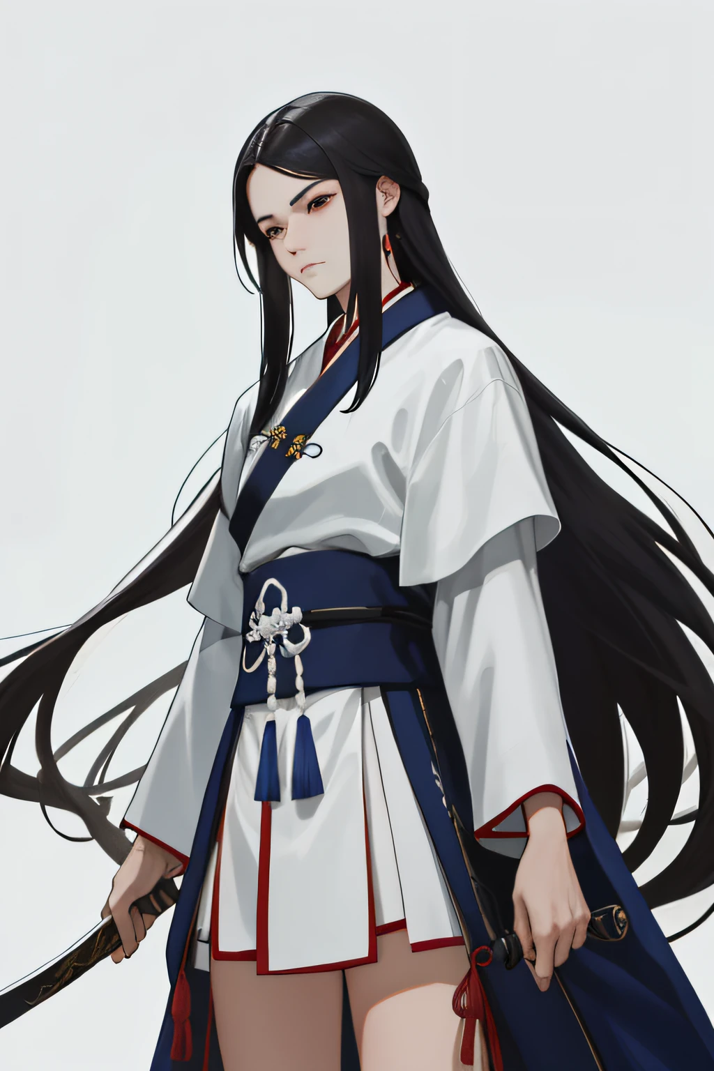 NSFW, obra-prima, melhor qualidade, ultra-detalhado, semi-realista, detailedfacialfeatures, 2woman,usando roupas velha wuxia chinesa,cabelos brancos compridos , olhos negros,roupa branca,superior,voluptuosa,sensual ,divina,holding a thin, long-bladed, sharp-bladed sword with his right hand.