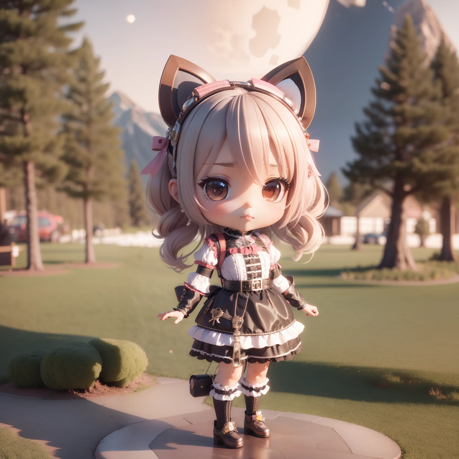 (((chibi3d))) (best quality), (masterpiece) chibi anime deformed style//Wolf ears,fullmoon,The background is a mountain ridge,Stars of the Galaxy, JIURUN Lolita Dress, Gothic Lolita, Costume, Lolita, Jumper Skirt, Cosplay, Anime, Large Size, Forest Girl, Sweet Lolita, Haori, Gloves, Sash Belt, Socks Gift, Gothic Dress, Cross-Dressing, Maid Costume, Christmas, Halloween, Cute, Besline Leg Pouch, Hip Bag, Shoulder Bag, Steampunk Waist Bag, Halloween, Cosplay, Backpack, Outdoor, Bicycle, Bike, Skull, Stylish