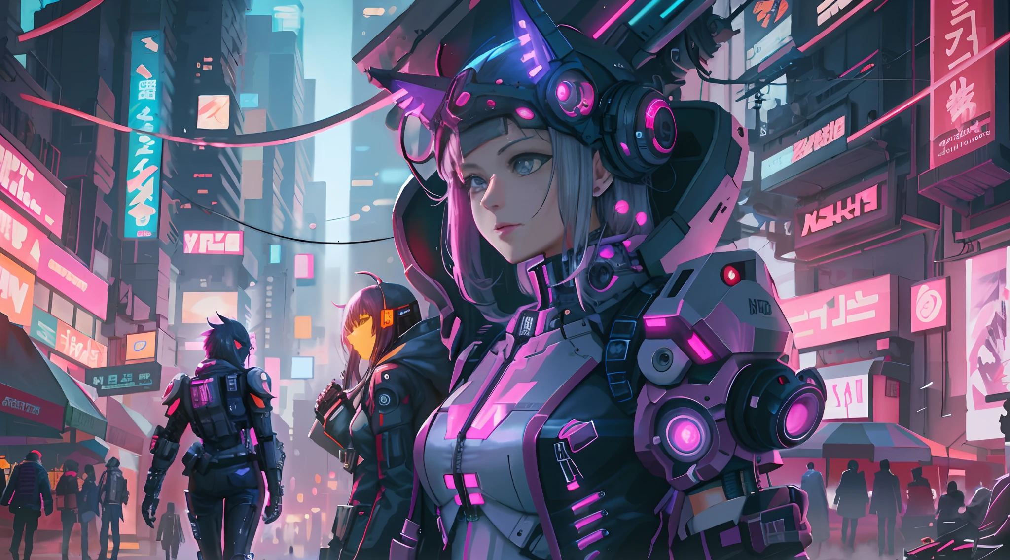Web - Themed artwork for women in futuristic cities, Digital cyberpunk anime art, cyberpunk anime girl mech, anime cyberpunk art, Cyberpunk art style, digitl cyberpunk - anime art, cyberpunk theme art, cyberpunk anime art, Advanced digital cyberpunk art, cyberpunk artstyle, detailed cyberpunk illustration, female cyberpunk anime girl, has cyberpunk style, cyberpunk anime girl