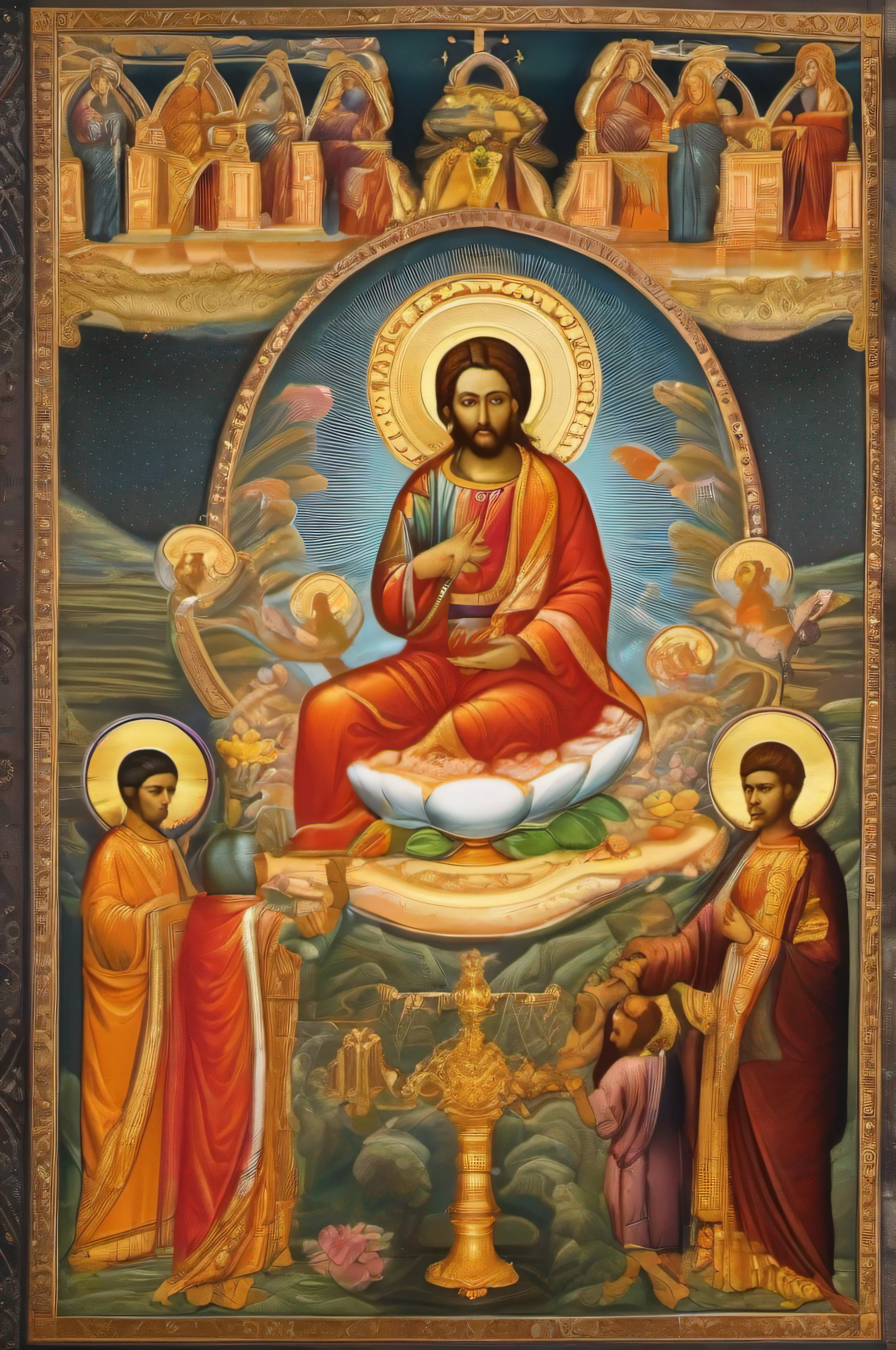 I give thanks to the teaching of supreme enlightenment, I expel evil, I pour the nectar of divine wisdom, I endure pain, I sense danger. I generate harmony in the universe, with courage, strength and protection of the Holy Trinity. I am born a second time through the doctrine of the Supreme Creator, illuminated and protected from the enemy., intricate details, perfect features, dramatic, Cinematic lighting, accent lighting, SSAA, smooth rendering, No noise --testp --com 2: 3 --video --no lazy prompts