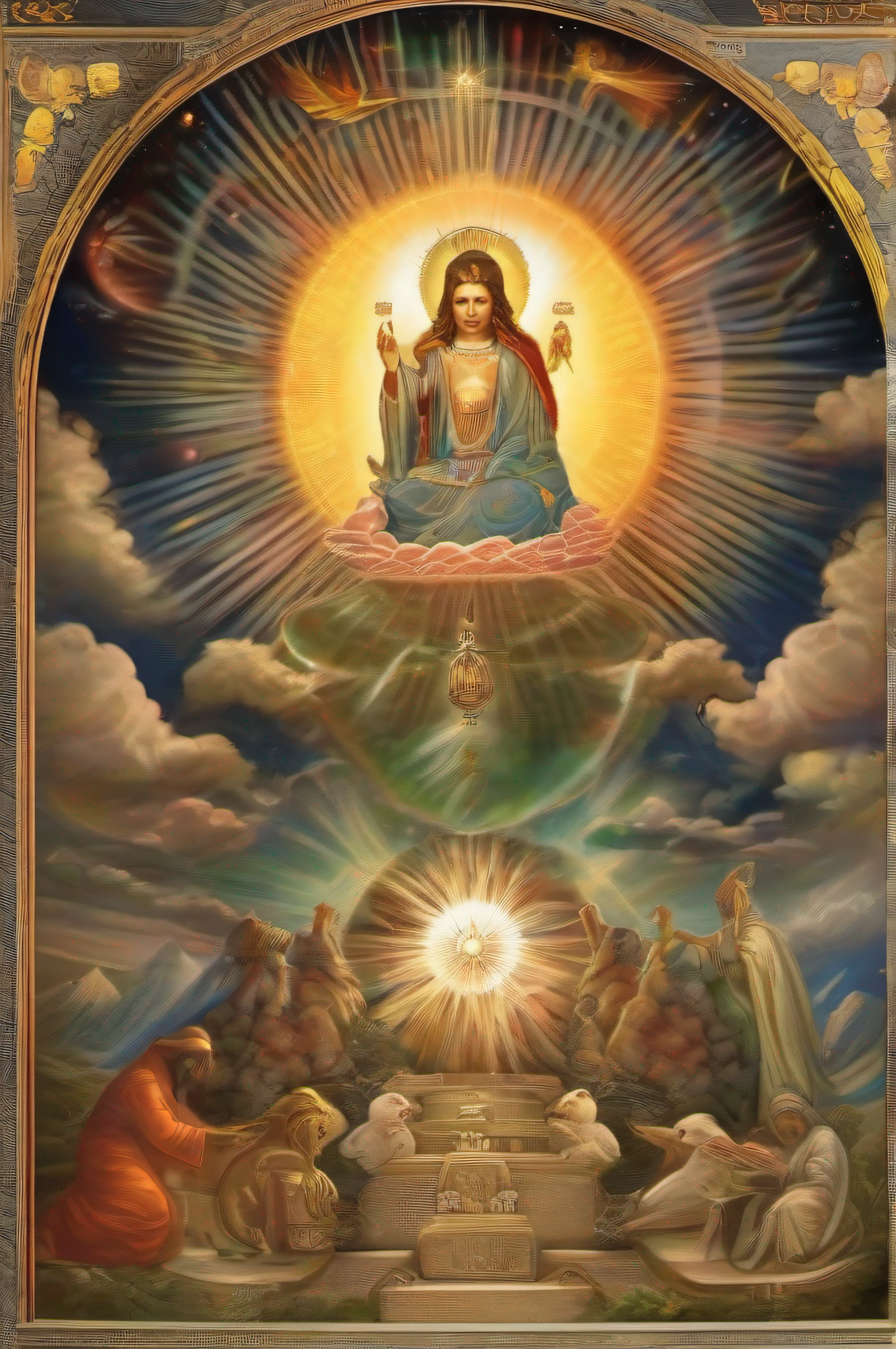 I give thanks to the teaching of supreme enlightenment, I expel evil, I pour the nectar of divine wisdom, I endure pain, I sense danger. I generate harmony in the universe, with courage, strength and protection of the Holy Trinity. I am born a second time through the doctrine of the Supreme Creator, illuminated and protected from the enemy