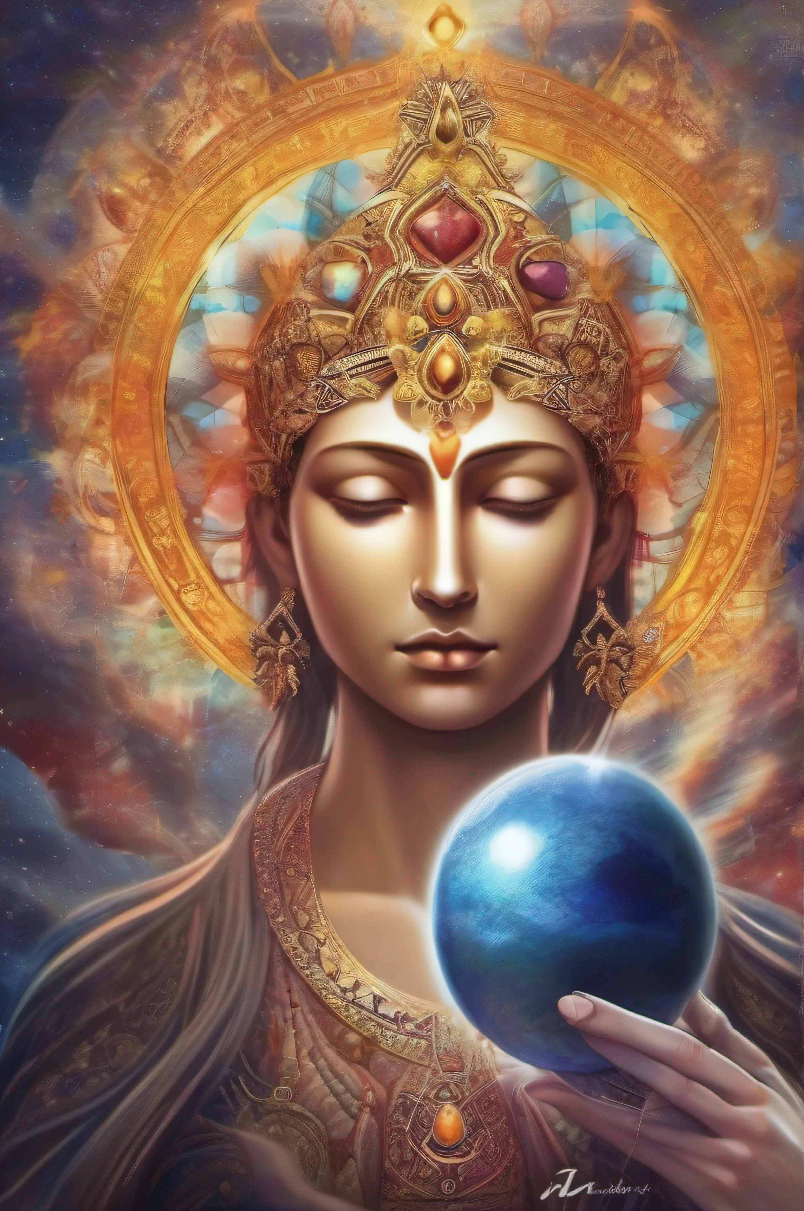 I give thanks to the teaching of supreme enlightenment, I expel evil, I pour the nectar of divine wisdom, I endure pain, I sense danger. I generate harmony in the universe, with courage, strength and protection of the Holy Trinity