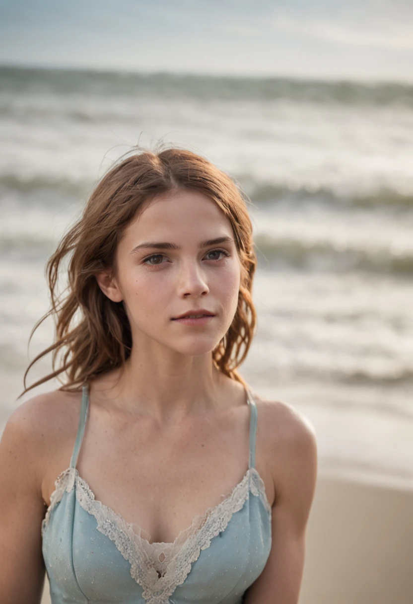 Two beautiful teen emma watson, each a unique embodiment of youth and vitality, stood close to the water's edge. Their silhouettes were etched against the canvas of the horizon, an epitome of teenage charm and innocence. Hugging passionately, looking at each other. . her flesh, once vibrant and alive, now hangs in tattered shreds, exposing patches of decomposed muscle and bone beneath
The first , a girl with cascading locks the color of sunlit honey, wore a flowing, pastel-hued bikini. Her skin was kissed by the sun's warm glow, carrying a radiant, healthy glow that harmonized with the sand beneath her feet. Her eyes, a shade of ocean blue, sparkled with an excitement that only the beach could awaken within her. A delicate silver necklace adorned her collarbone, glinting like a secret star. Her fingers, painted in a soft hue reminiscent of seashells, clinging passionately to her companion. . her flesh, once vibrant and alive, now hangs in tattered shreds, exposing patches of decomposed muscle and bone beneath
The second teen, a girl of striking elegance, had sun-kissed skin that mirrored the golden sands beneath their feet. Her windswept hair, a shade of brown with hints of copper, framed her face in an effortlessly cool manner. One piece swimsuit. --s1000
