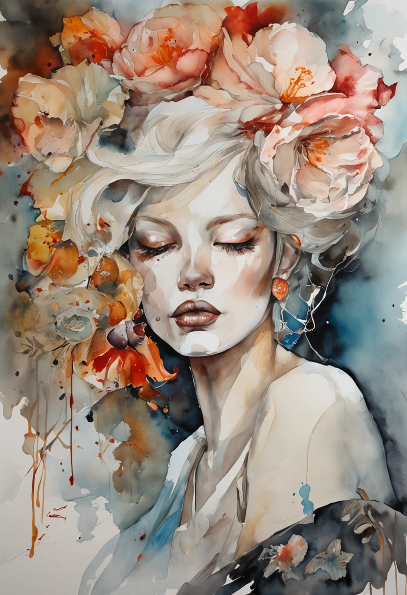 There is ugliness in beauty, But there is also beauty in ugliness. In the style of Adrian Ghenie, Esao Andrews, Jenny Saville, Edward Hopper, surrealism, Dark Art par James Jean, Takato Yamamoto, Minimalism inkpunk