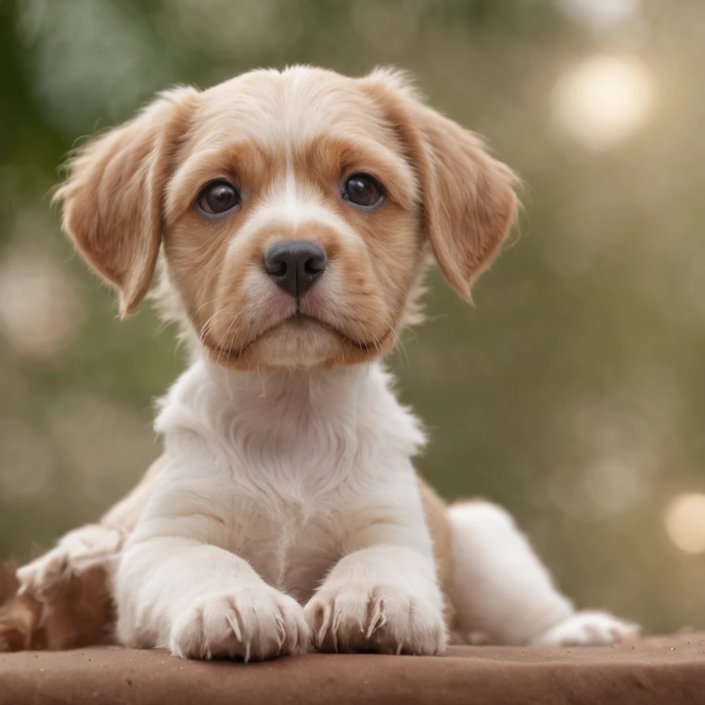 (professional 3d render:1.3) af (Realistic:1.3) most beautiful artwork photo in the world,tmasterpiece,best qualtiy,Private room photos,Cartoon puppy,Golden,largeeyes,Medium-sized dogs,Frontal photo,Shiny hair,Lovely face,
