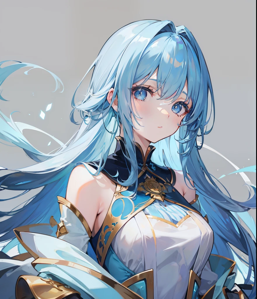 Anime - style painting of a woman with blue hair and a sword, Portrait Chevaliers du Zodiaque Fille, Extremely detailed Artgerm, Keqing from Genshin Impact, Art germ on ArtStation Pixiv, ! Dream art germ, art-style, artgerm 4 k, Fanart Meilleure ArtStation, Art germ. anime illustration