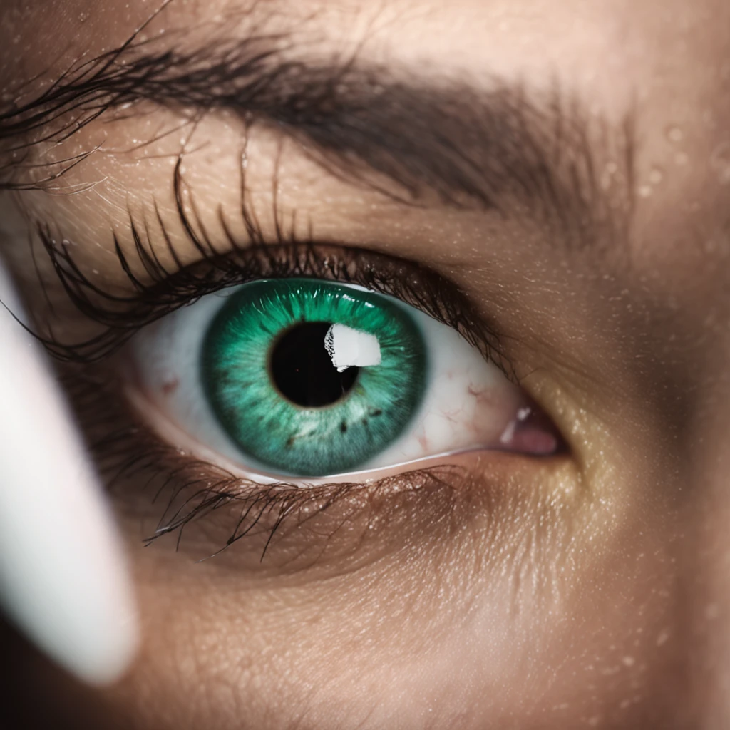 melhor qualidade, foto realista, 4k, linda garota morena, olhos verdes, rosto lindo perfeita, peito pequeno, pele clara,