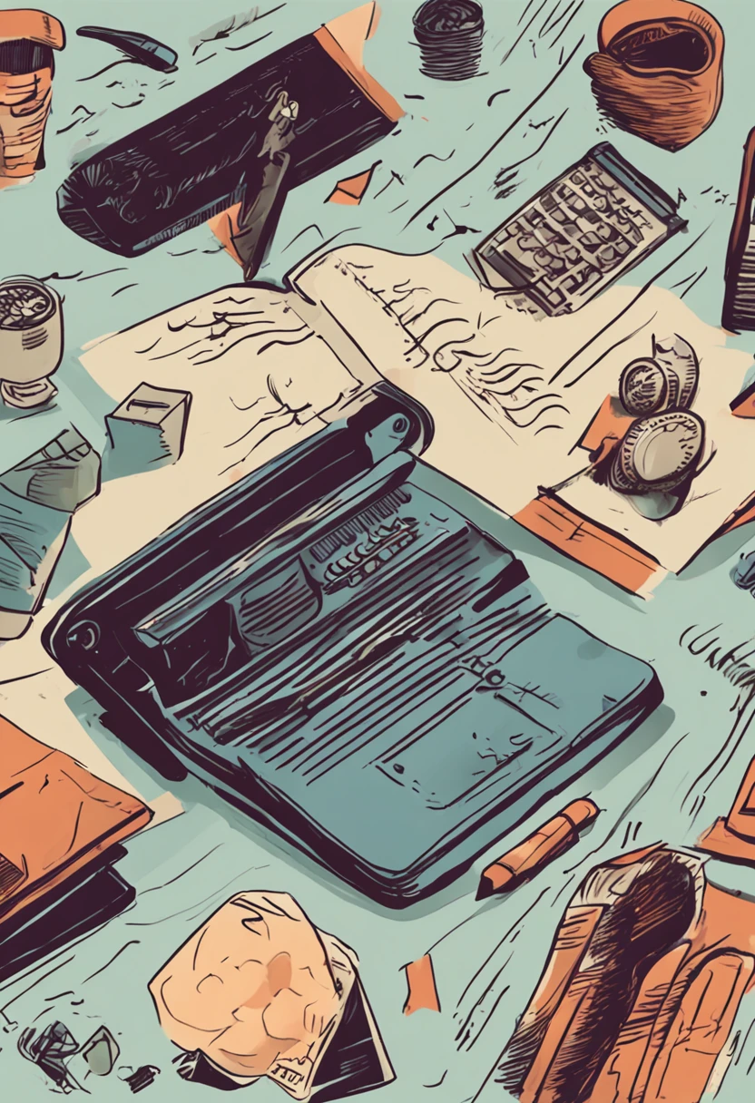 a table with a notebook, a pen and a phone