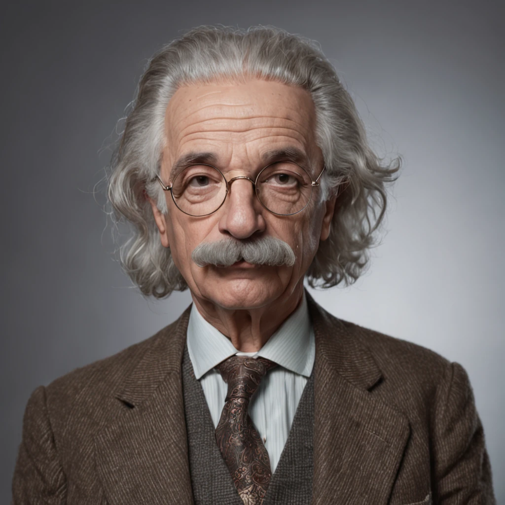 Image of a man with mustache and glasses, Retrato de Albert Einstein, albert einstein, Retrato de Einstein, Einstein, Epic portrait illustration, foto de retrato, retrato de alta qualidade, Velho com bigode, Retrato NFT, retrato de arte digital, Directed by: Ben Zoeller, retrato de ultra realista, foto retrato realista, Directed by: Galen Dara, Directed by: Edwin Georgi