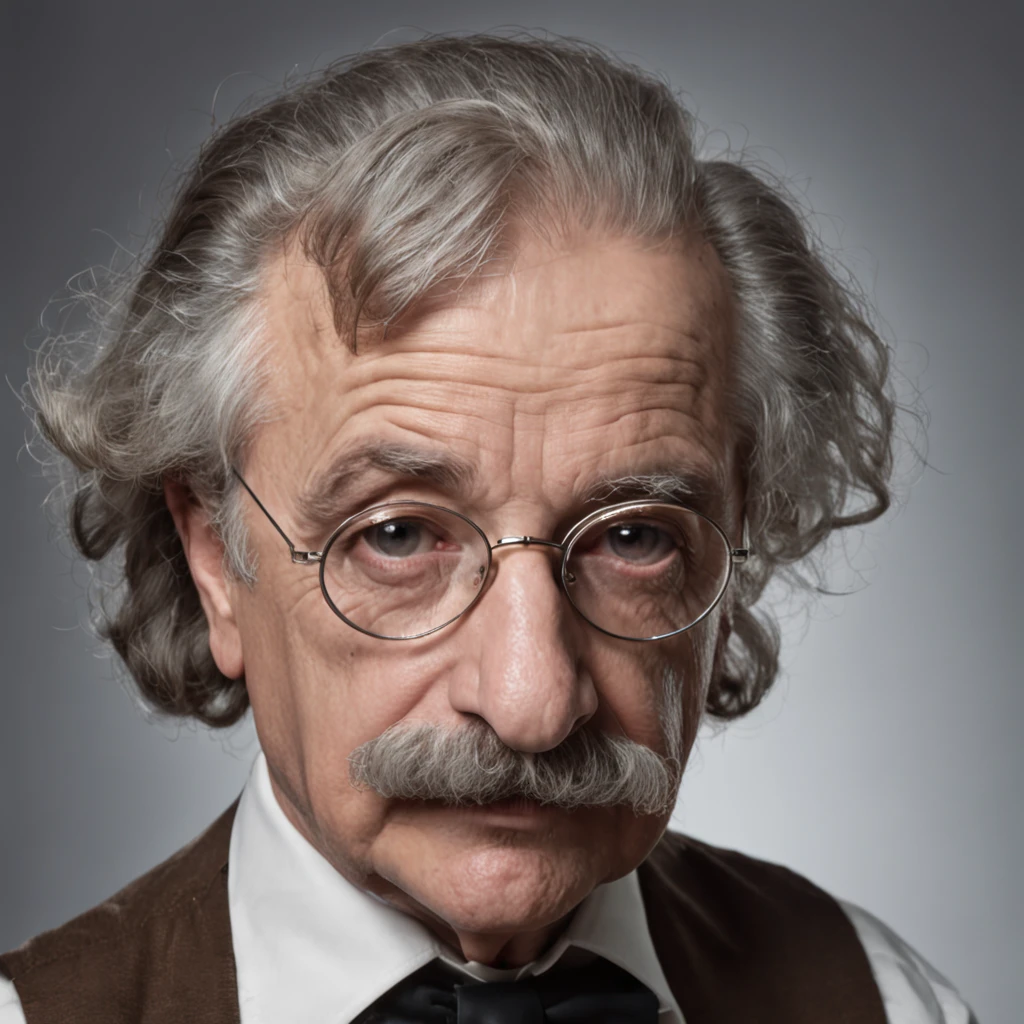 Image of a man with mustache and glasses, Retrato de Albert Einstein, albert einstein, Retrato de Einstein, Einstein, Epic portrait illustration, foto de retrato, retrato de alta qualidade, Velho com bigode, Retrato NFT, retrato de arte digital, Directed by: Ben Zoeller, retrato de ultra realista, foto retrato realista, Directed by: Galen Dara, Directed by: Edwin Georgi
