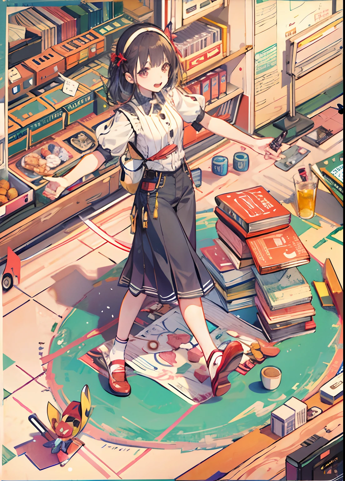 A lively girl in a youth campus