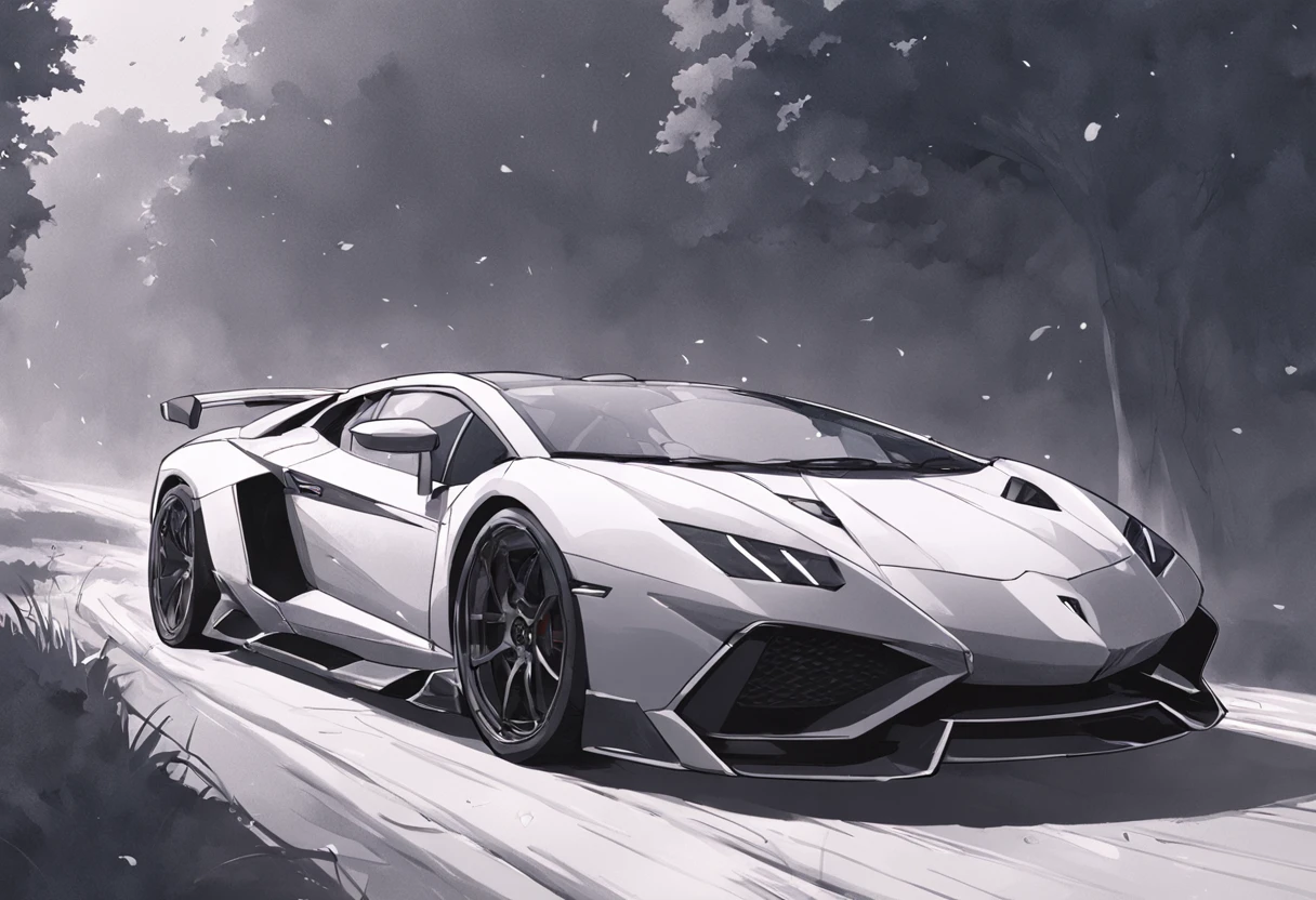 Black and white photo,(((draft))),(((No color))),Sports Car, Automotive Design Art, lamborghini, Bold Lamborghini style, No shadow.,Vehicle illustration, Sports Car, 10, Black Line Art on White, artwork,Does not drain black, Coloring Book, Beautiful line art,draft,Unpainted,Art style with outstanding details, Just one line...., Line Art HD, High contrast illustration, Sports Car, Sketch style, Car Design, Vector Art HD,  Sports Car,