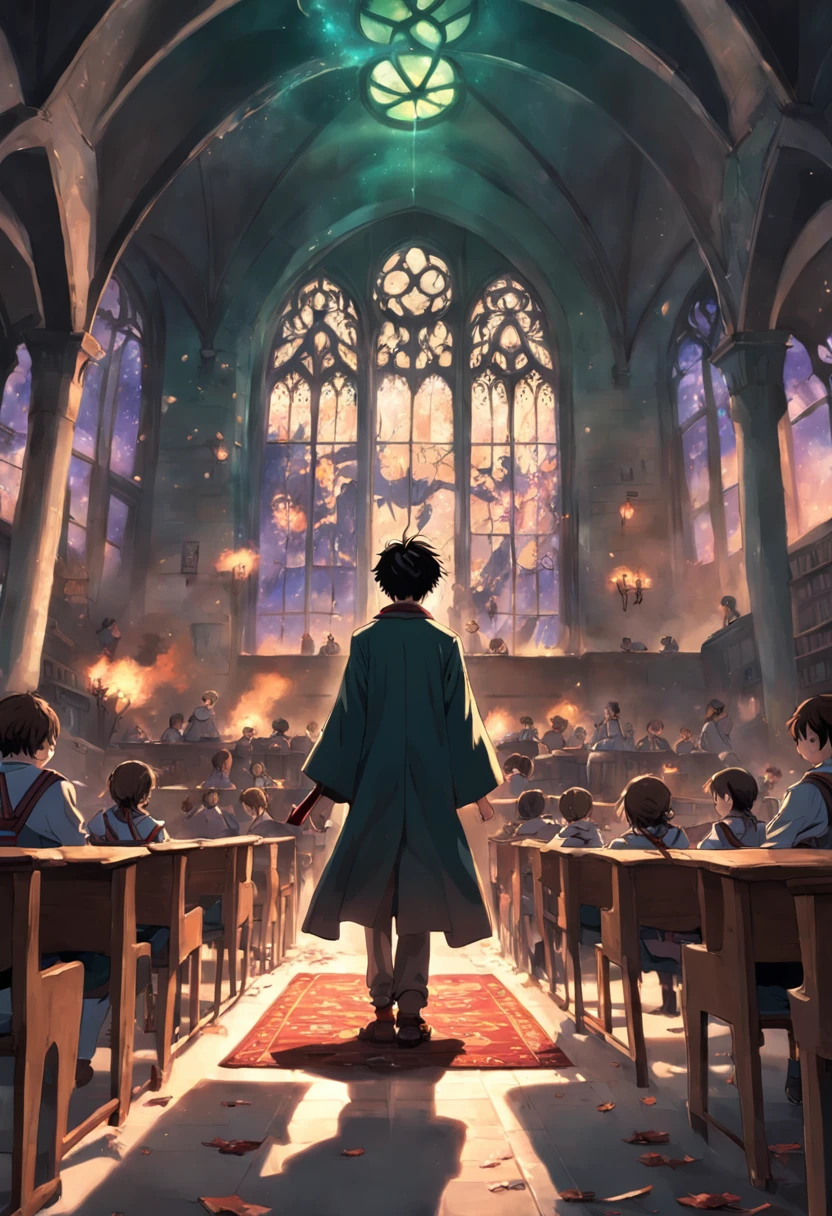 harry poter en la guerra contra los dementores en la escuela de magia