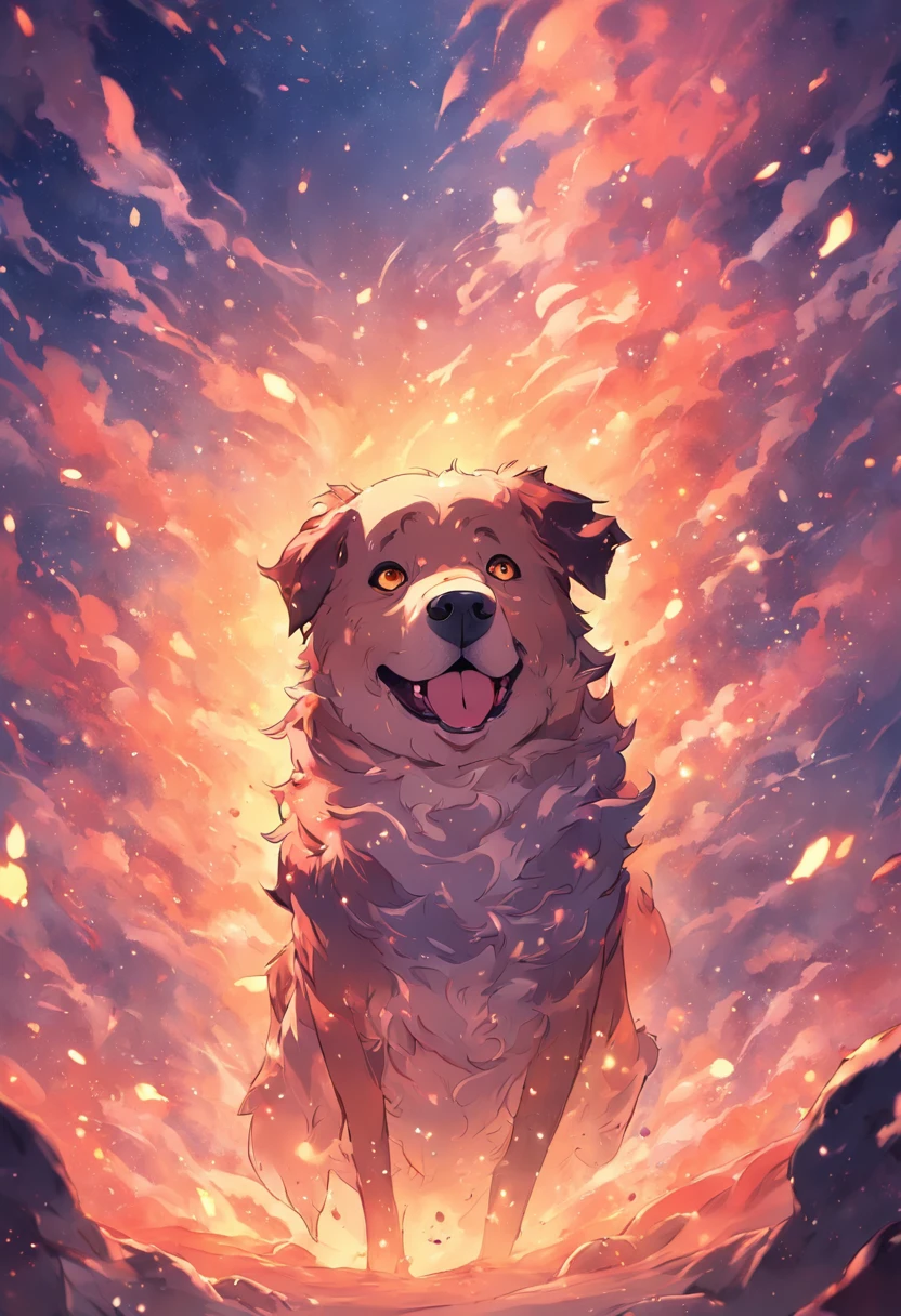 dog colie, colorful, vintage style, (t-shirt design), realistic volumetric light of masterpiece