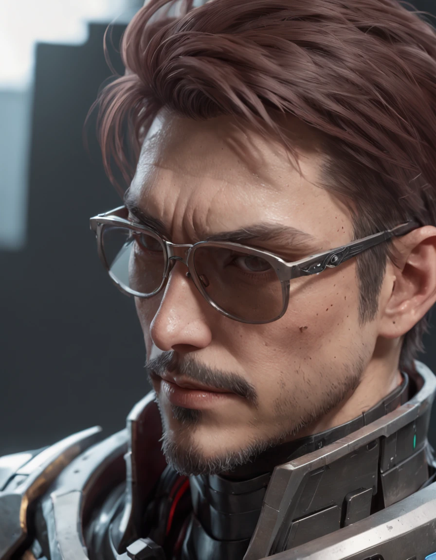 Rosto realista de RPG, cyberpunk sunglasses, ulta realista e moderno, surreal neon, Tony Stark's portrait painting of rpg champion, (((robotic jaw))),  fantasia, universo,traje futurista robotico, cabelo muito detalhado, olhos muito detalhados, rosto jovem e alegre, [elden ring|d & d] concept art, retrato rpg, octane rendering, cinematic lighthing, (sombra suave:1. 2), close up, profundidade de campo, splash art, artwork by wlop e, greg rutkowski, (extremely detailed CG unit 8k wallpaper ), trends on artstation, trends in CGSociety, alto detalhe, foco nítido, dramatic, fotorrealista::n_style drawing, Low quality imperfection, doll, game, anime