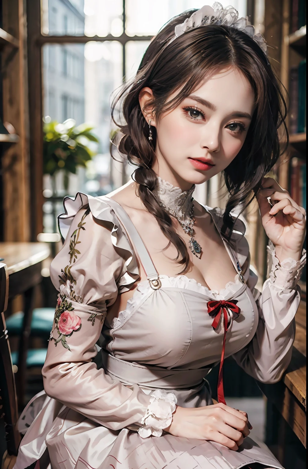 ((Best Quality)), ((Masterpiece)), (Detail: 1.4), 3D, Beautiful Cyberpunk Female Image, HDR (High Dynamic Range), Ray Tracing, NVIDIA RTX, Super Resolution, Unreal 5, Subsurface Scattering, PBR Texture, Post-Processing, Anisotropic Filtering, Depth of Field, Maximum Sharpness and Sharpness, Multi-layer Texture, Albedo and Highlight Mapping, Surface Coloring, Mitsu-Accurate Simulation of Material Interactions, Perfect Proportions, Octane Rendering, Two-color Light, Large Aperture, Low ISO, white balance, regular three-point, 8K RAW, beautiful bright pupils, off-the-shoulder clothes, fine pupils, delicate face and eyes, long eyelashes, blush, delicate and fluffy hair, pink lips, pure, cute, sweet girl, artistic sense, casual wear, high-end sense