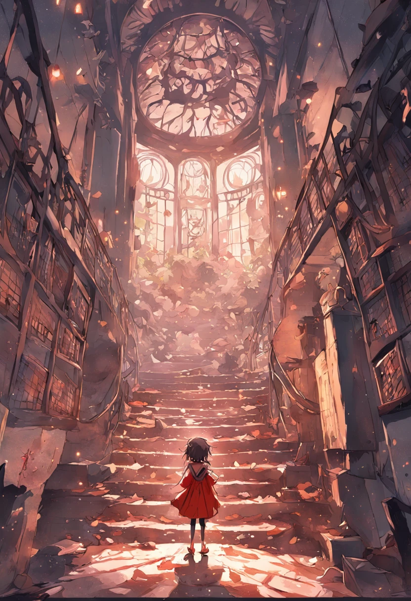 casa velha por dentro e abandonada com teias de aranha de objetos velhos para um livro infantil