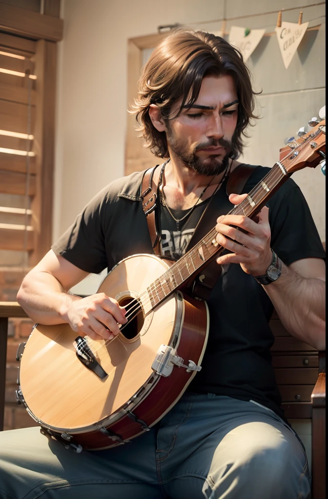 musician tocanco a banjo