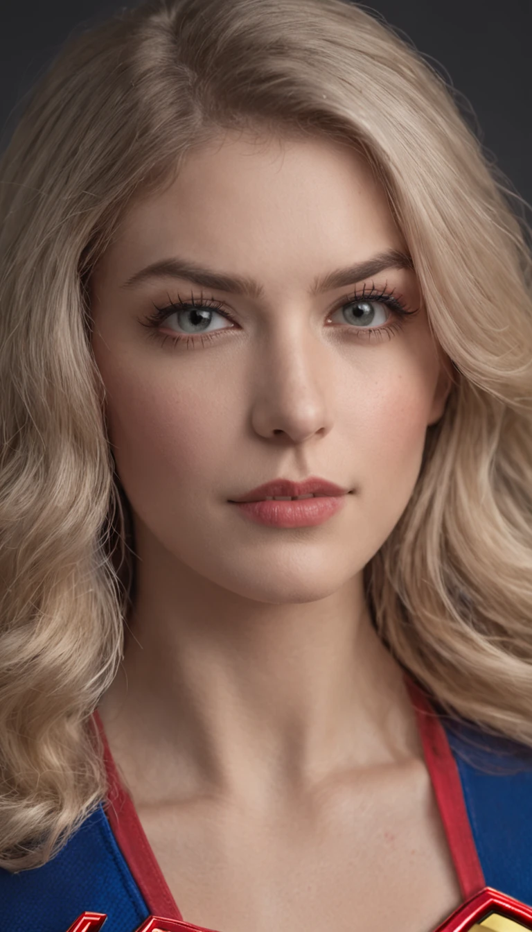 super girl voando sobre a cidade