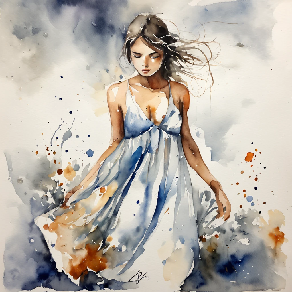 obra-prima, melhor qualidade, absurdos, 插圖, aquarela, 1menina, jovem, On the water, solo, cabelo longo, vestido, saia, segurar, sem mangas, bare-legged, ombros nus, standingn, abstrato escuro fluido arte, (Gold and marble: 0,6), (splash: 1,2), redemoinhos, fluxo, dynamic, expressivo, intrincado, cores suaves, (contraste: 1,2), ao ar livre, nuvem, heaven, water, splashed water, rainbowart, (vestido apertado: 0,5), (azul, vermelho, rosa, conjuntos de flores) ((Holographic iridescence Clothing: 1,3)