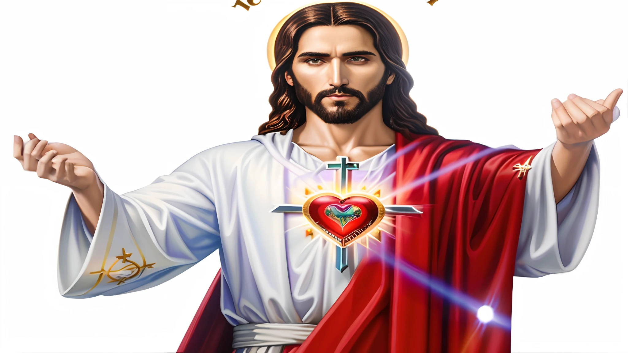 Jesus with Sacred Heart, Jesus Cristo, Jesus, Vestido como Jesus Cristo, Jesus Gigachade, Jesus Cristo Indo Super Saiyajin, rosto de Jesus, imagens sagradas, jesus of nazareth, Jesus Cristo em Mass Effect, Jesus Negro, Jovem Deus Todo-Poderoso, christian saint, O Senhor e Salvador, Holy, Retrato de Jesus Cristo, Tron legado Jesus Cristo, catholic religious art, jesus com maximo de detalhe e qualidade, imagem realista e com a pele perfeita, imagem ilustrativa da igreja catolica