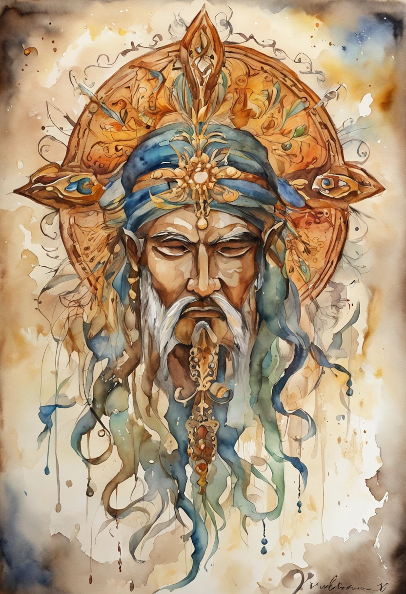god of pain and suffering, abstract being, divine being, suffering, artwork