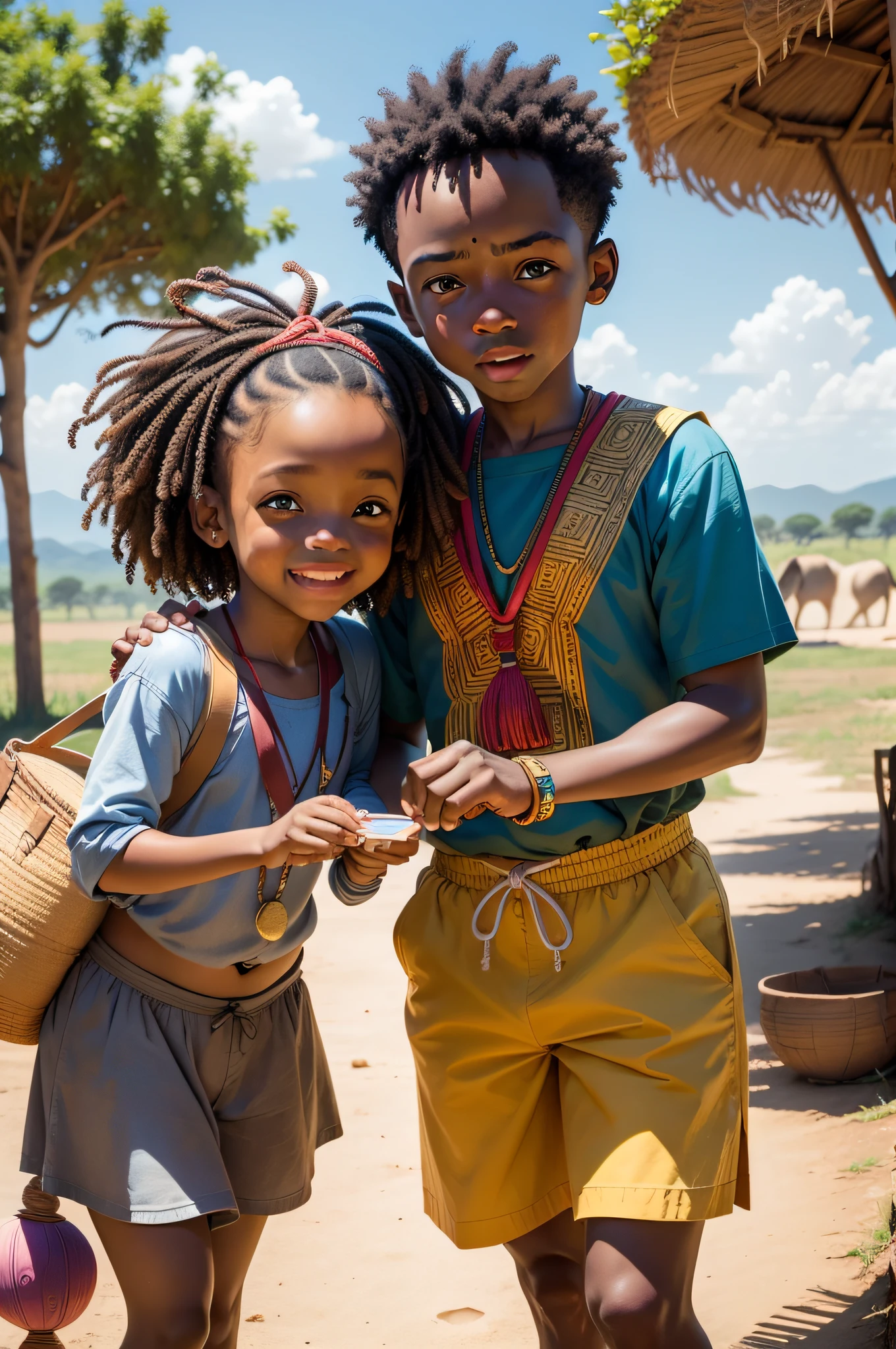 African Child Exploring Africa's Playful Traditions: A Journey Through Play Time
Welcome to Midjourney! On this intellectual journey, we will immerse ourselves in the rich playful traditions of Africa, exploring the fascinating universe of 'Play Time'. Along this route, we will discover how games, toys and recreational activities have played a vital role in African cultures, transmitting values, knowledge and intergenerational connections.
