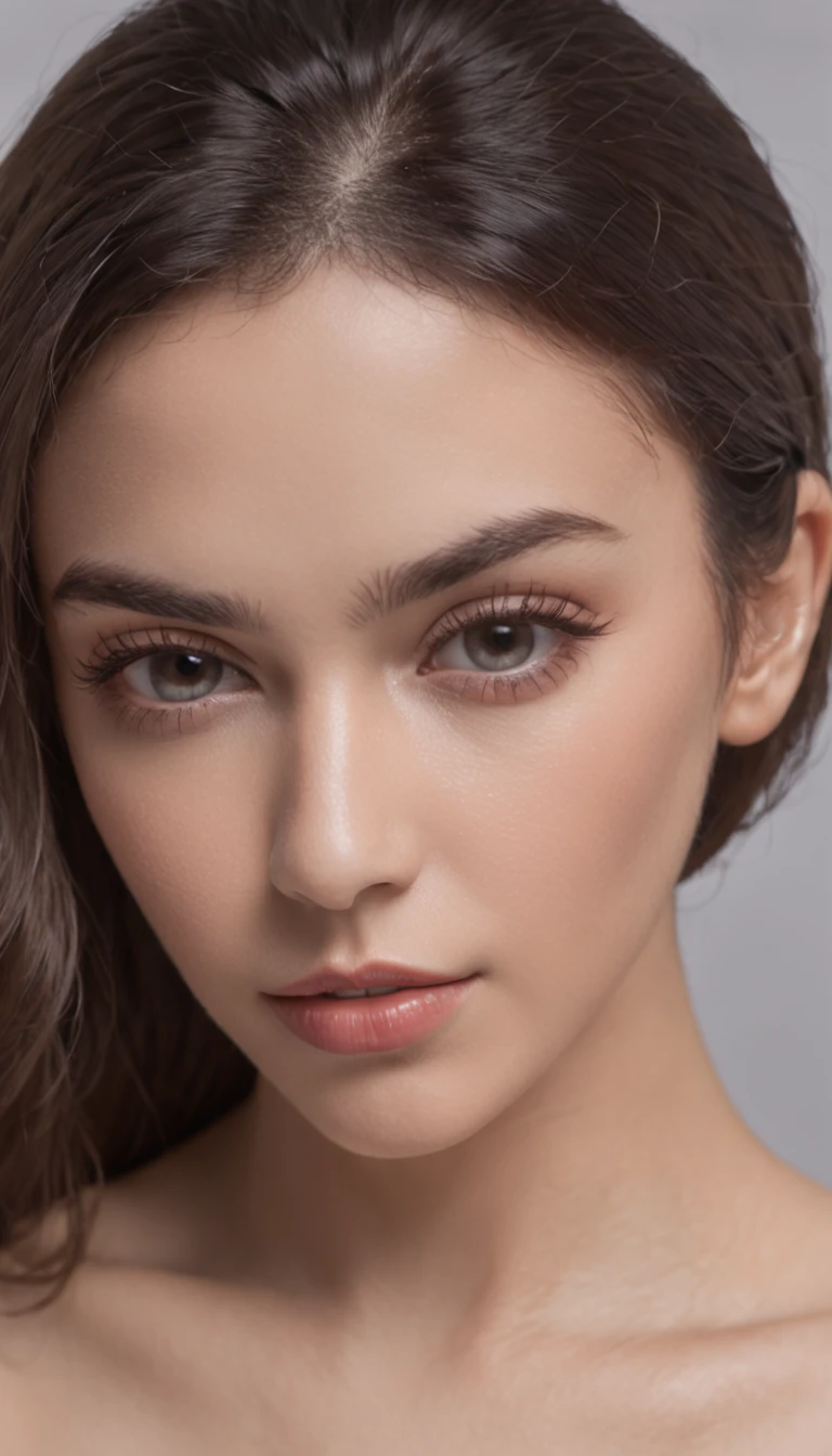 melhor qualidade, foto realista, 4k, linda garota morena, nsfw, olhos verdes, corpo completo, lingerie, rosto lindo perfeita, peito pequeno, pele clara,::n_feia, Mutations, ugly hands, texto,