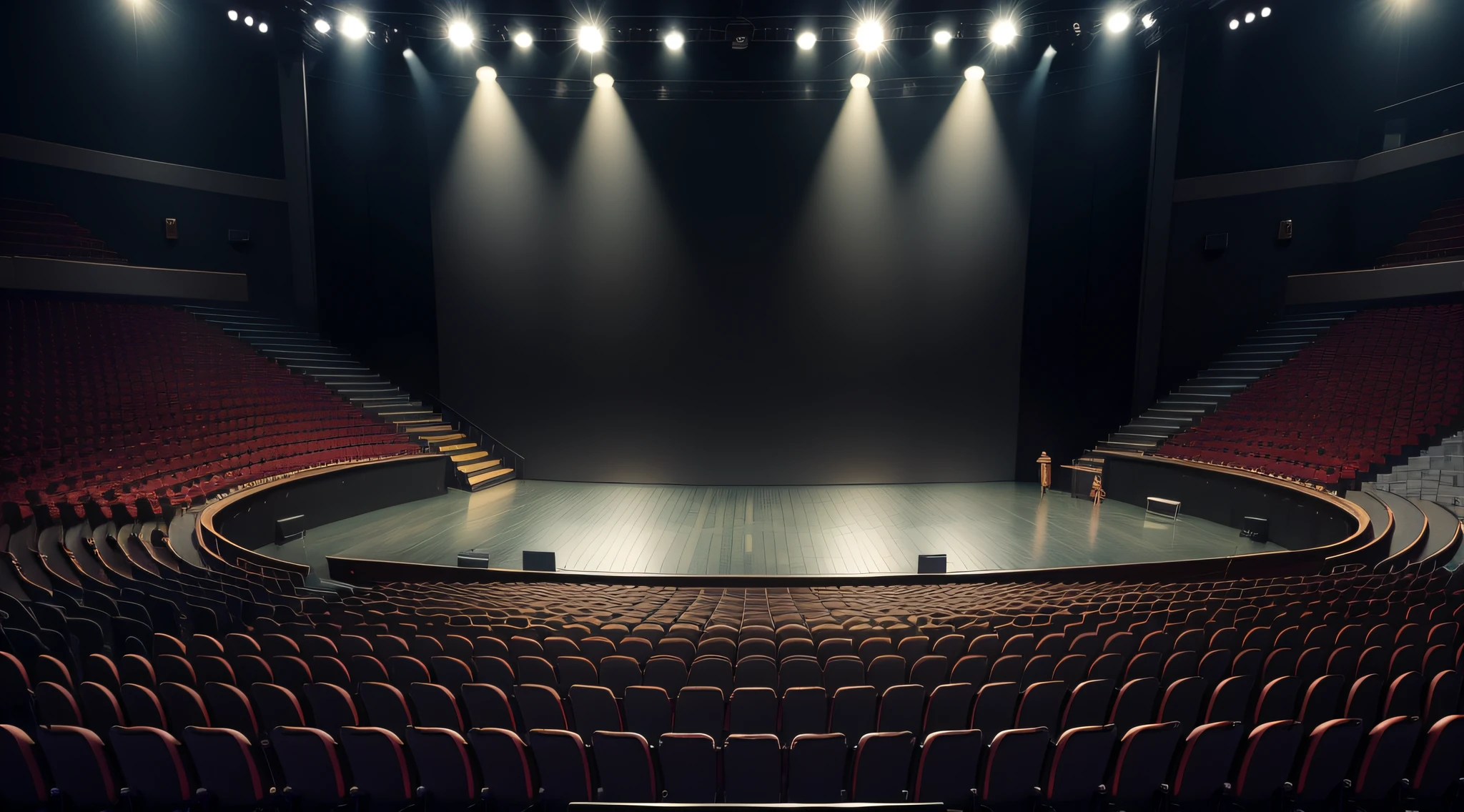 Standing audience, bate palmas no teatro, 8k, Hiper realista, alta resolução, alto detalhe