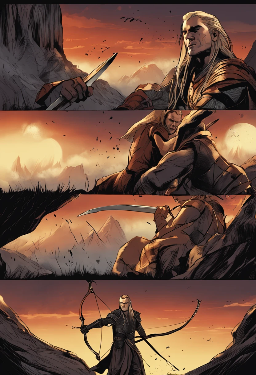 Sauron fighting Legolas The Lord of the Rings